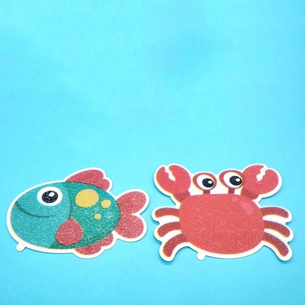 Ipetboom Bath Stickers Non-Slip 5pcs Crab Shape Frosted Decals