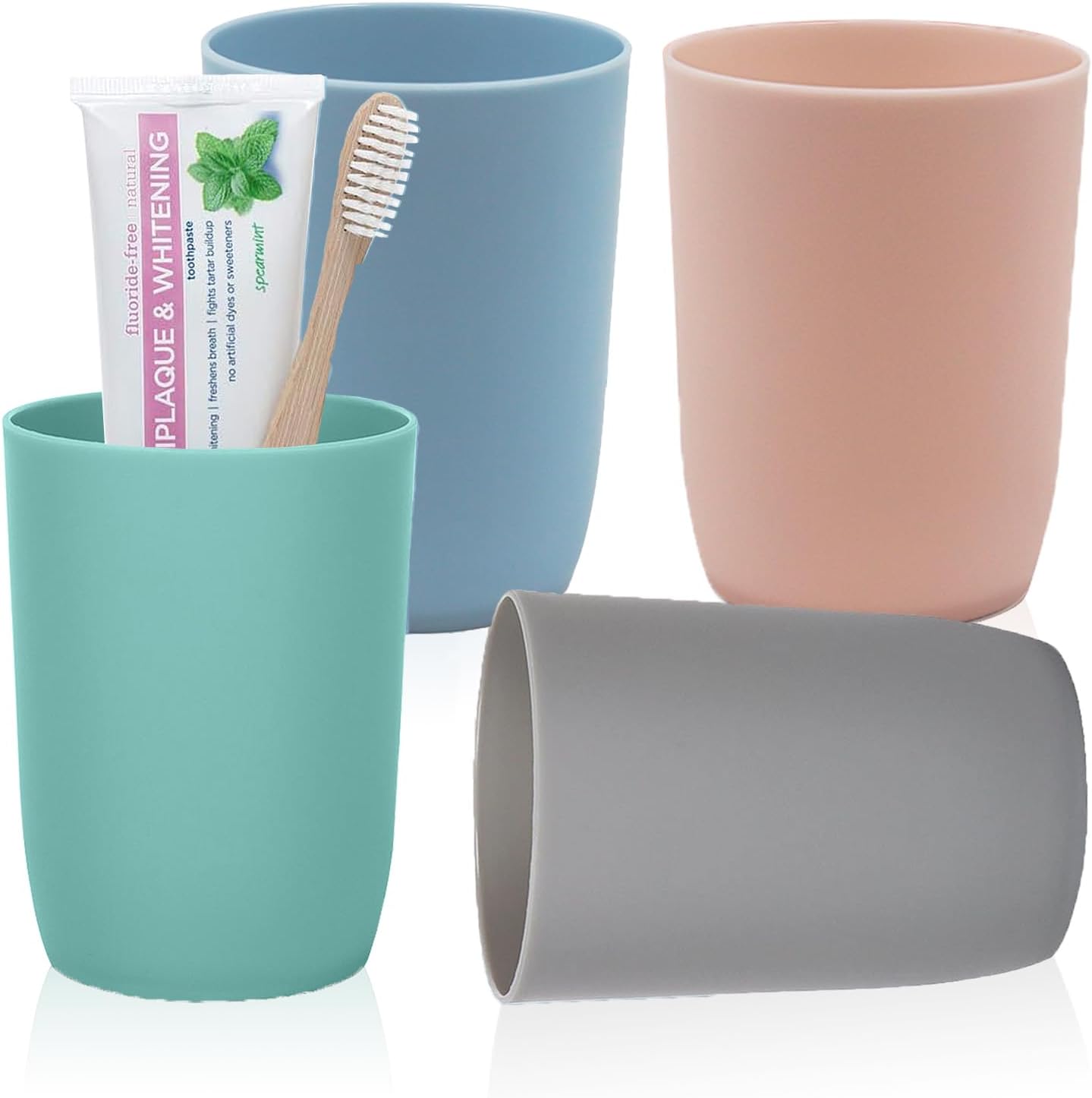 YIK TUNG 4-Pack Stackable Bathroom Cups
