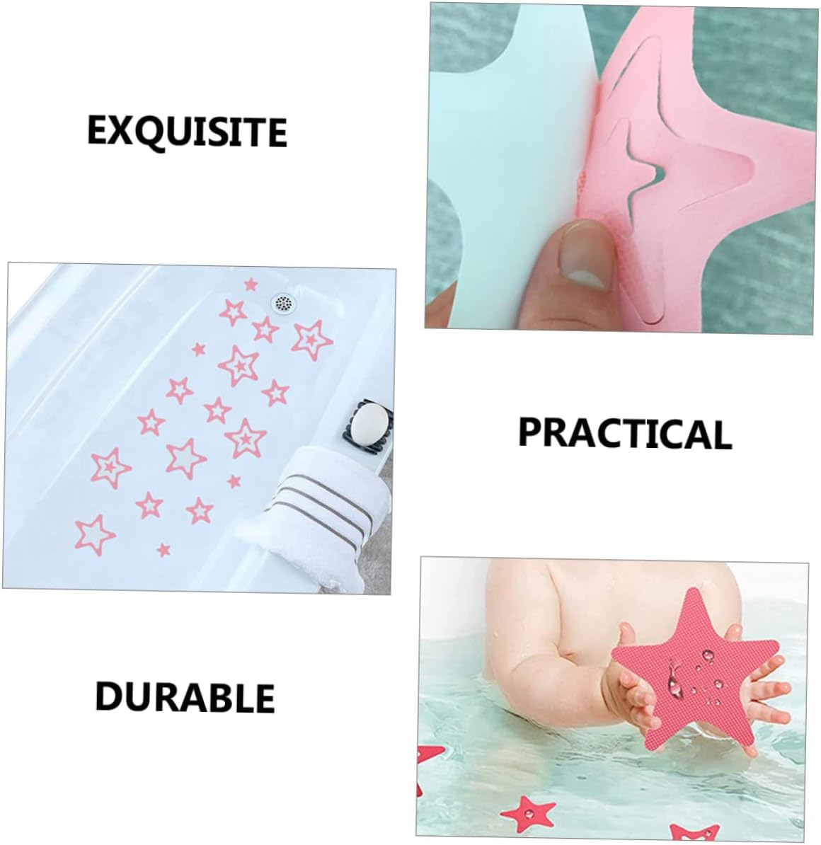 12pcs Star Shape Non Slip Bathtub Floor Stickers