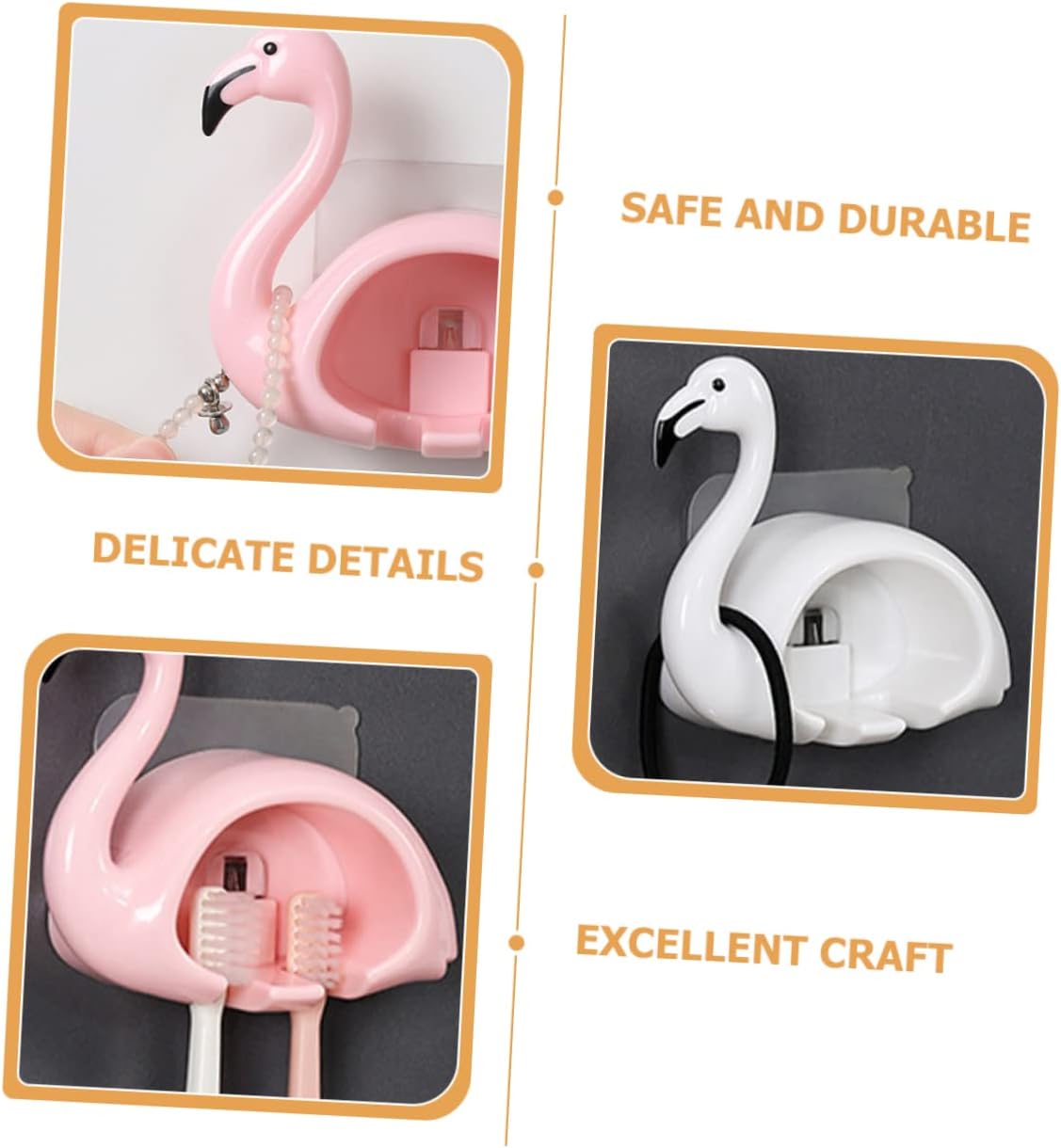 Beatifufu Wall Mounted Toothbrush Holder for Bathroom