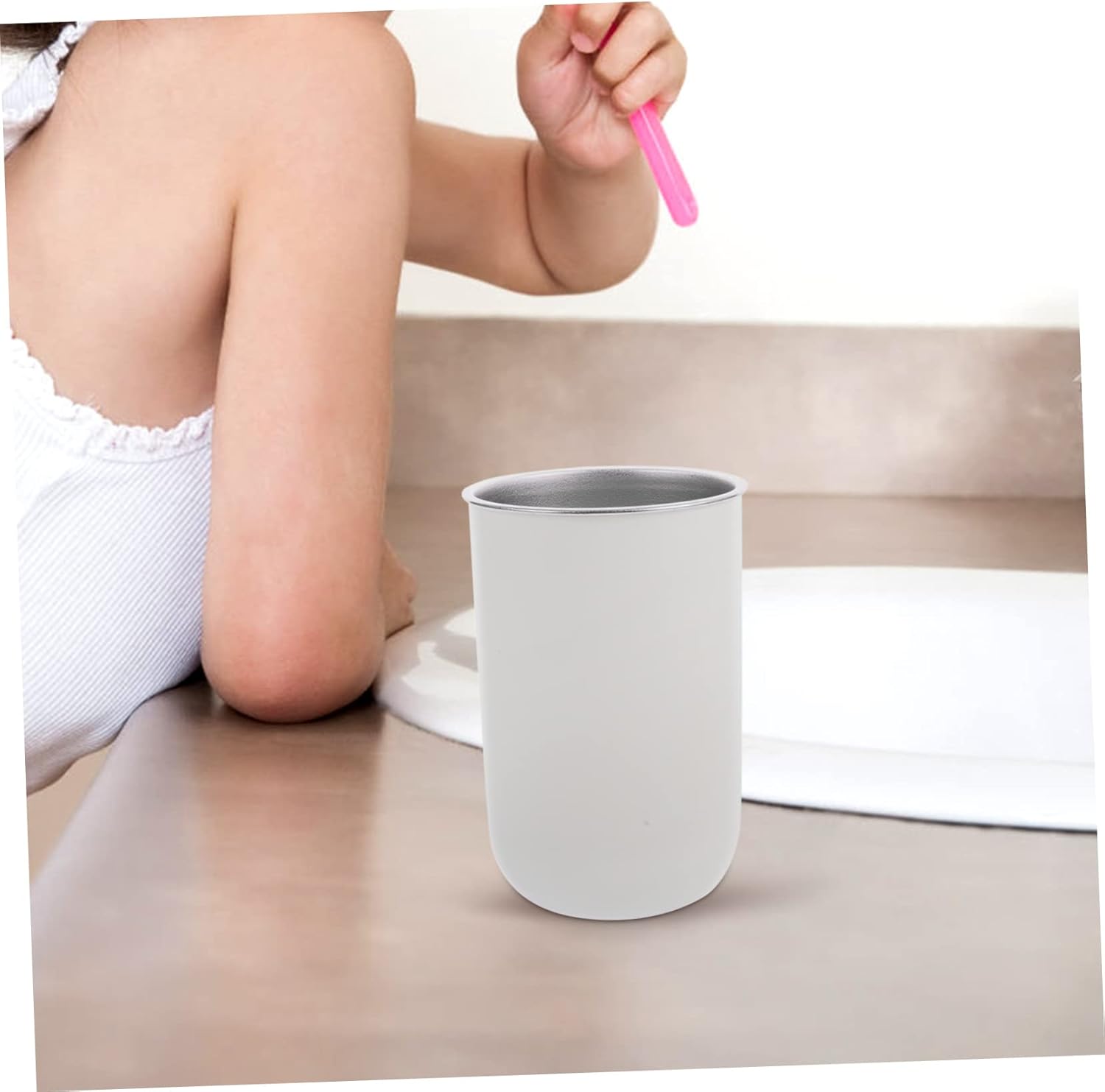 HOOTNEE 2pcs Stainless Steel Toothbrush Cup Set