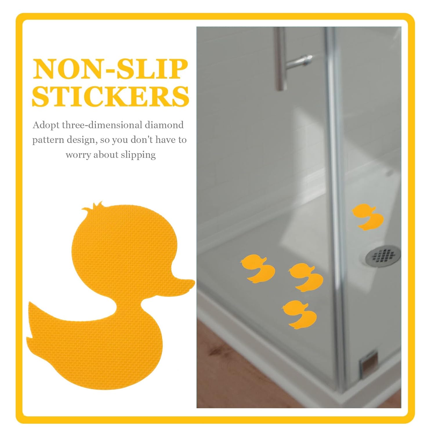 HOLIDYOYO 12pcs Bathtub Non-Slip Duck Decals for Kids