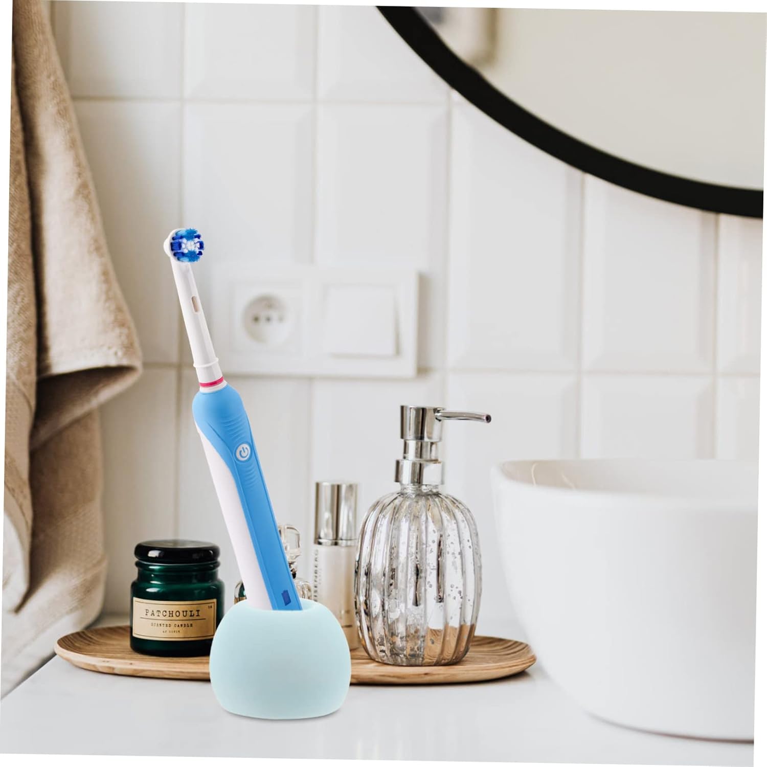 PRETYZOOM 3pcs Diatomite Toothbrush Holder Organizer