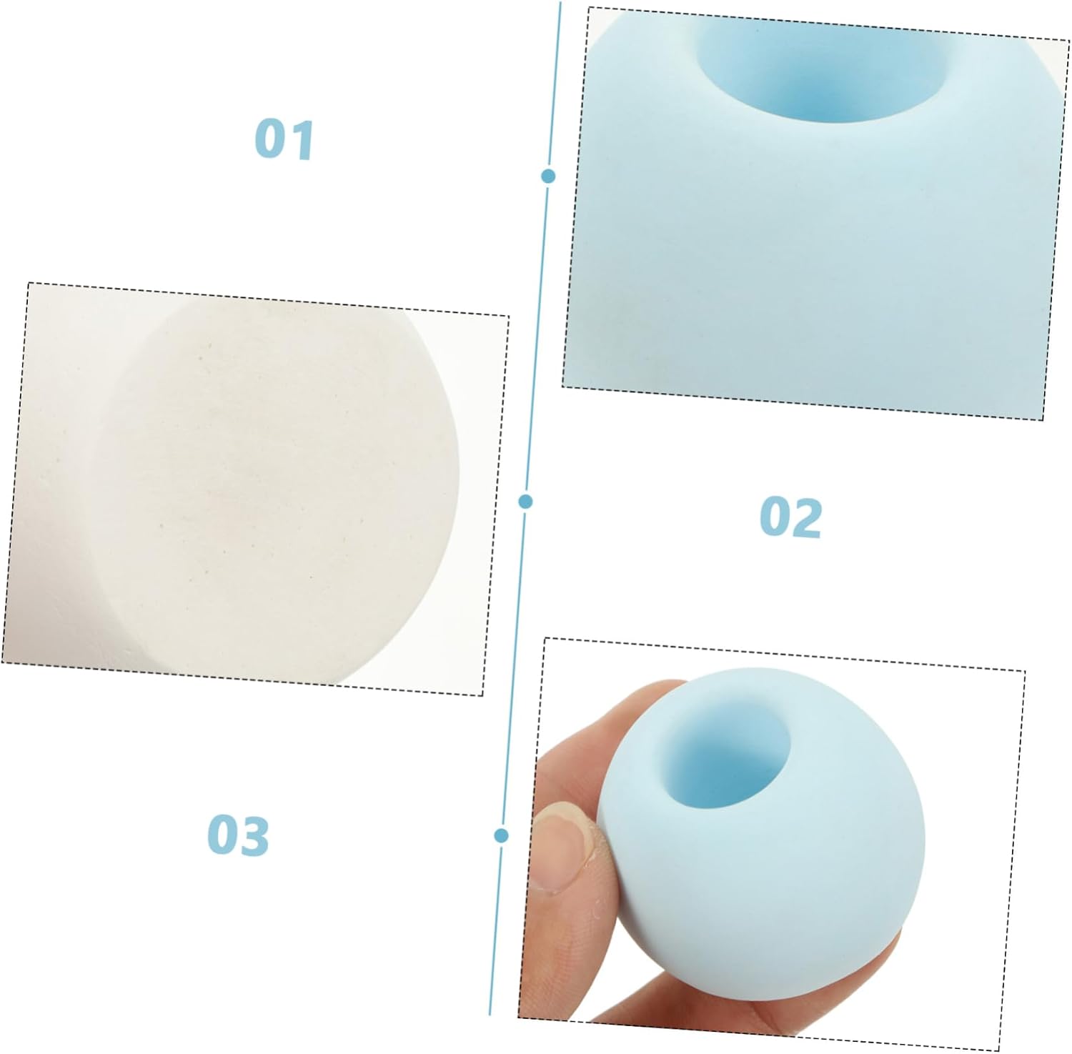3 Pack Modern Waterproof Toothbrush Holder for Bathroom Kitchen