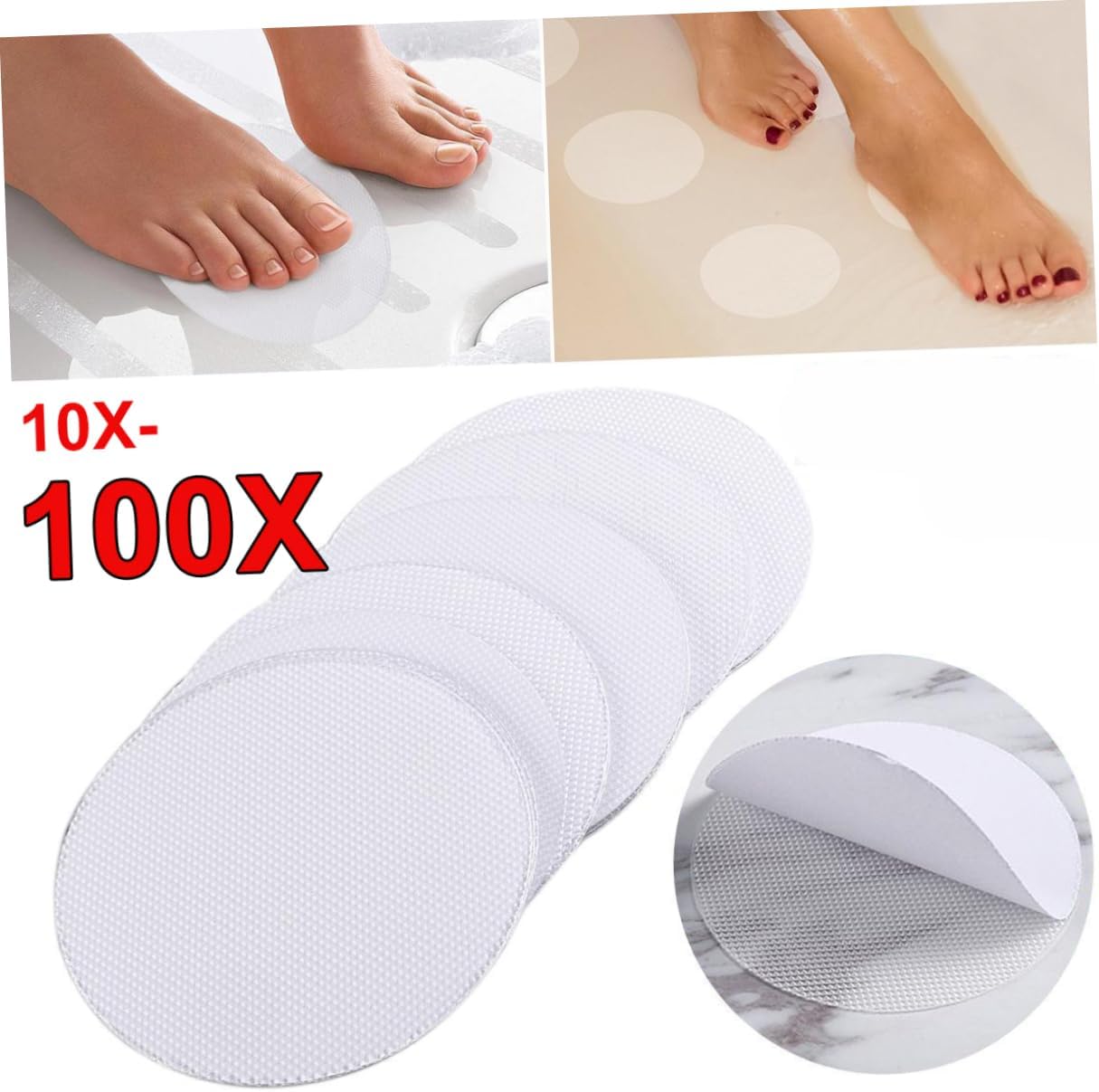 Zerodeko 10 Pack 4 Inch Anti-Slip Shower Stickers