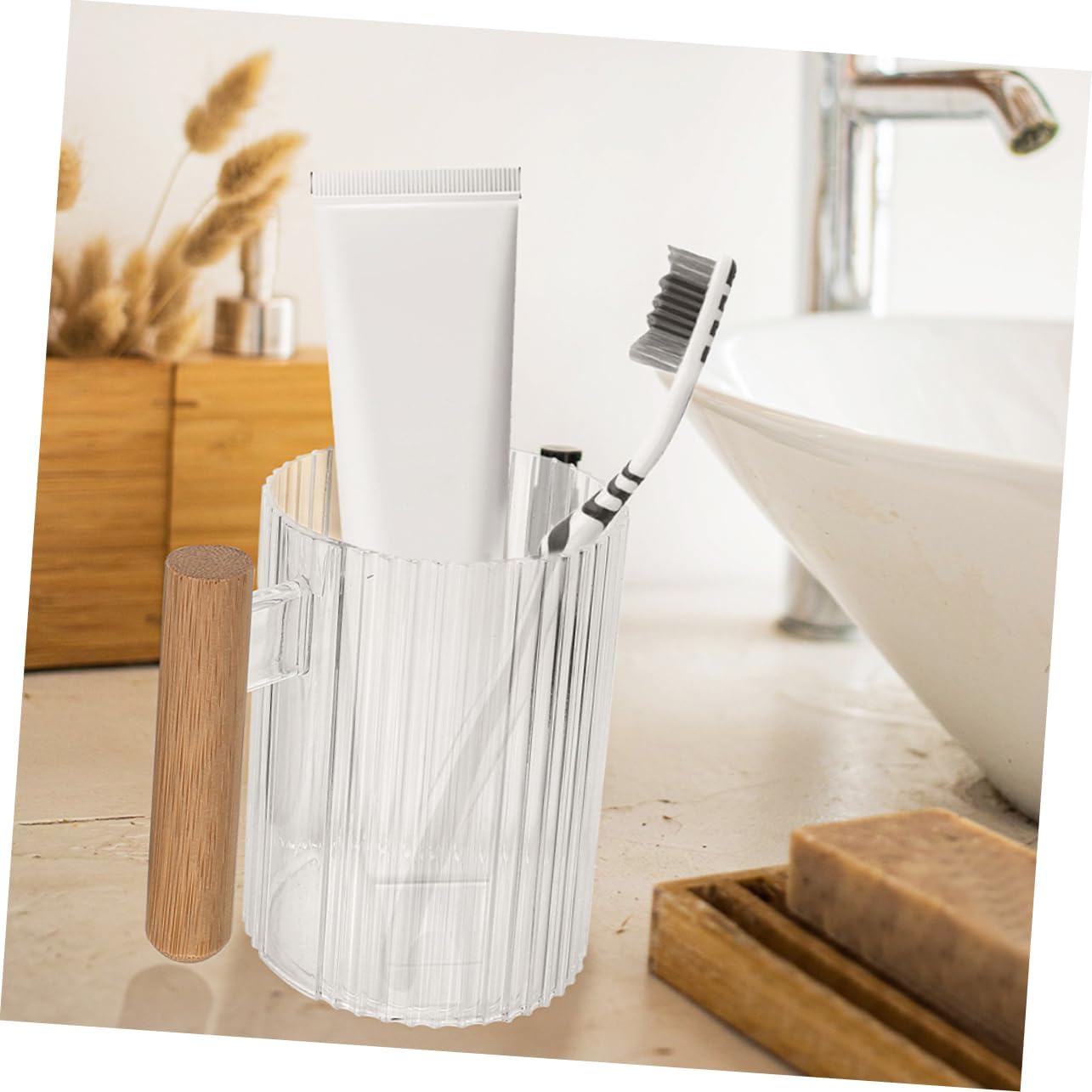 ULTECHNOVO 4Pcs Reusable Toothbrush Holder Cups