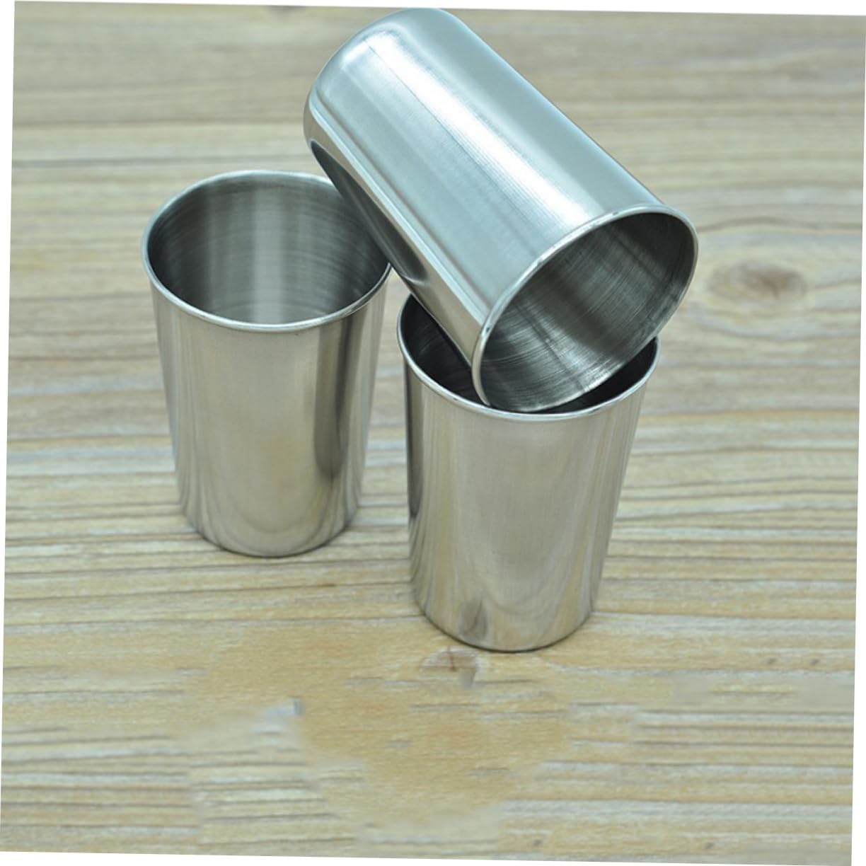 IMIKEYA 2pcs Stainless Steel Water Tumbler Multi Use Bathroom Holder
