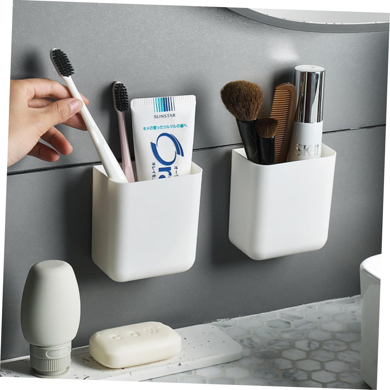 Luxshiny Wall Mounted Toothbrush Holder