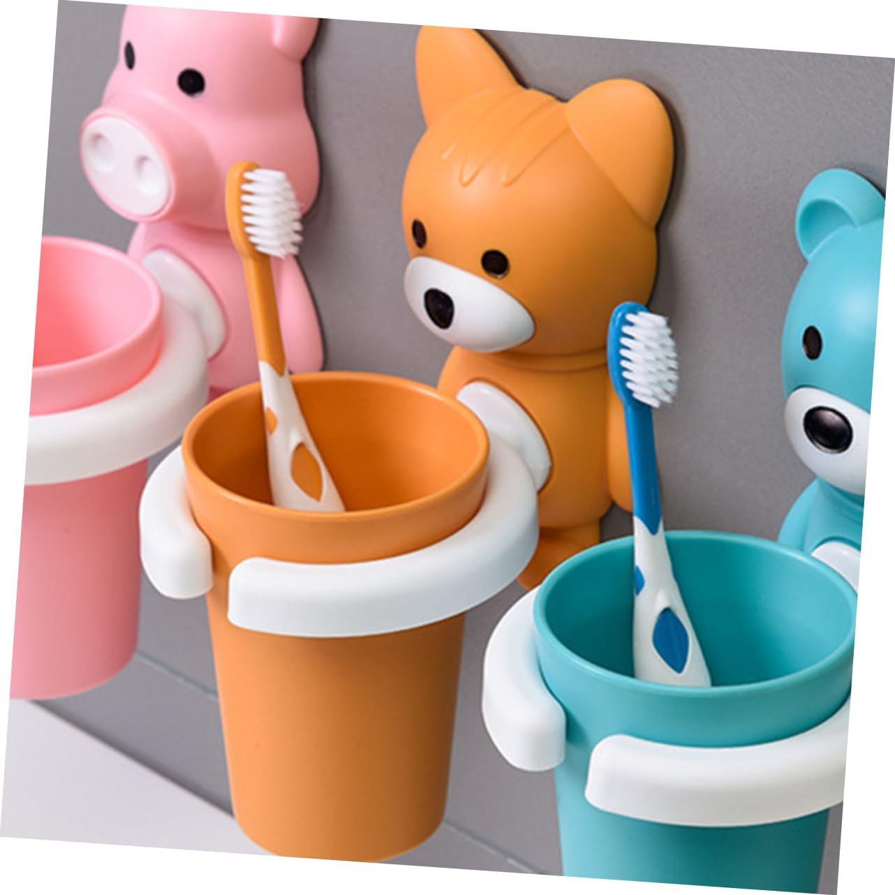 Wall Mounted Toothbrush Holder with Fox Design