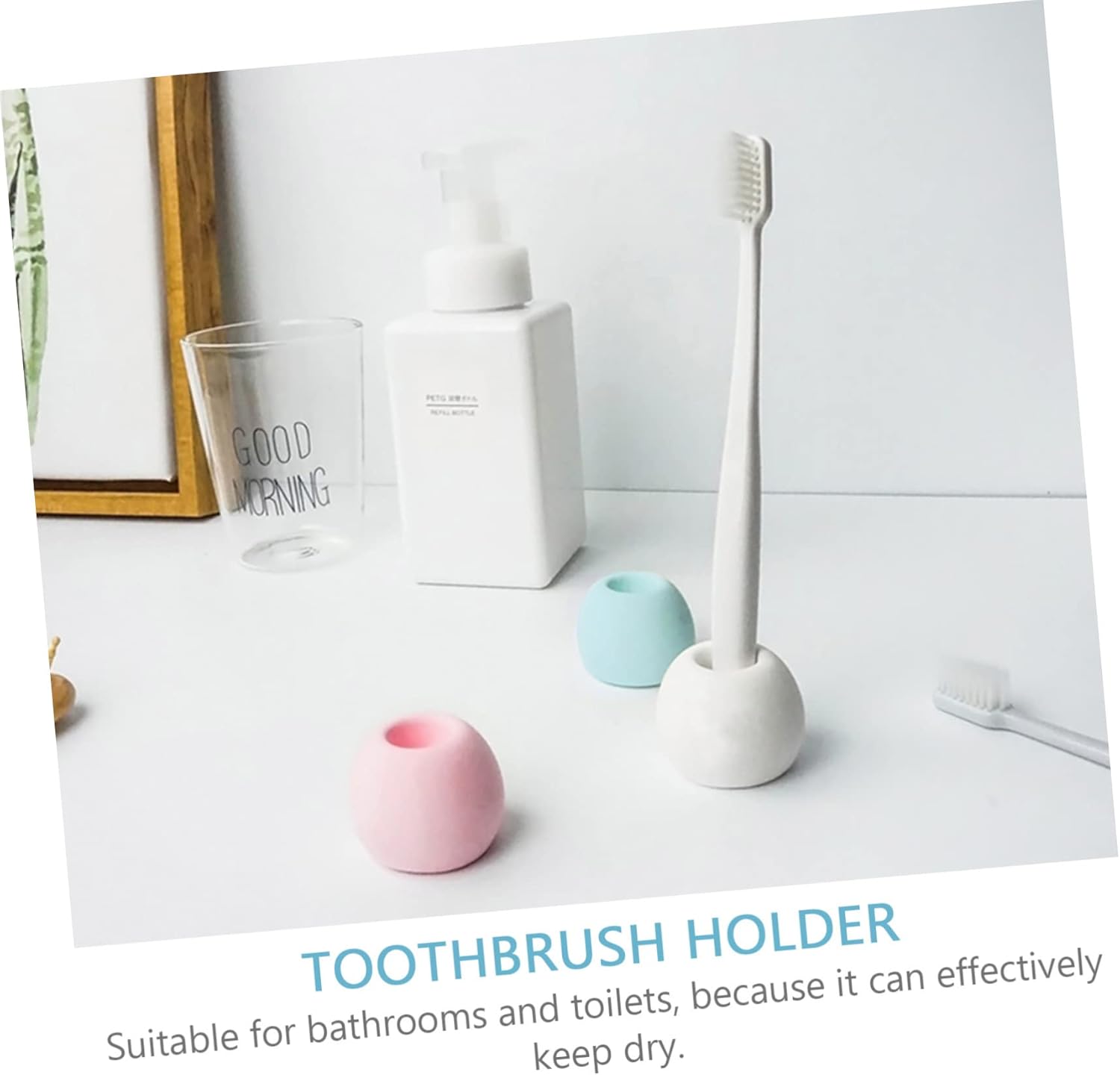 LIFKOME Electric Toothbrush Holder with Diatomite Quick Dry Base