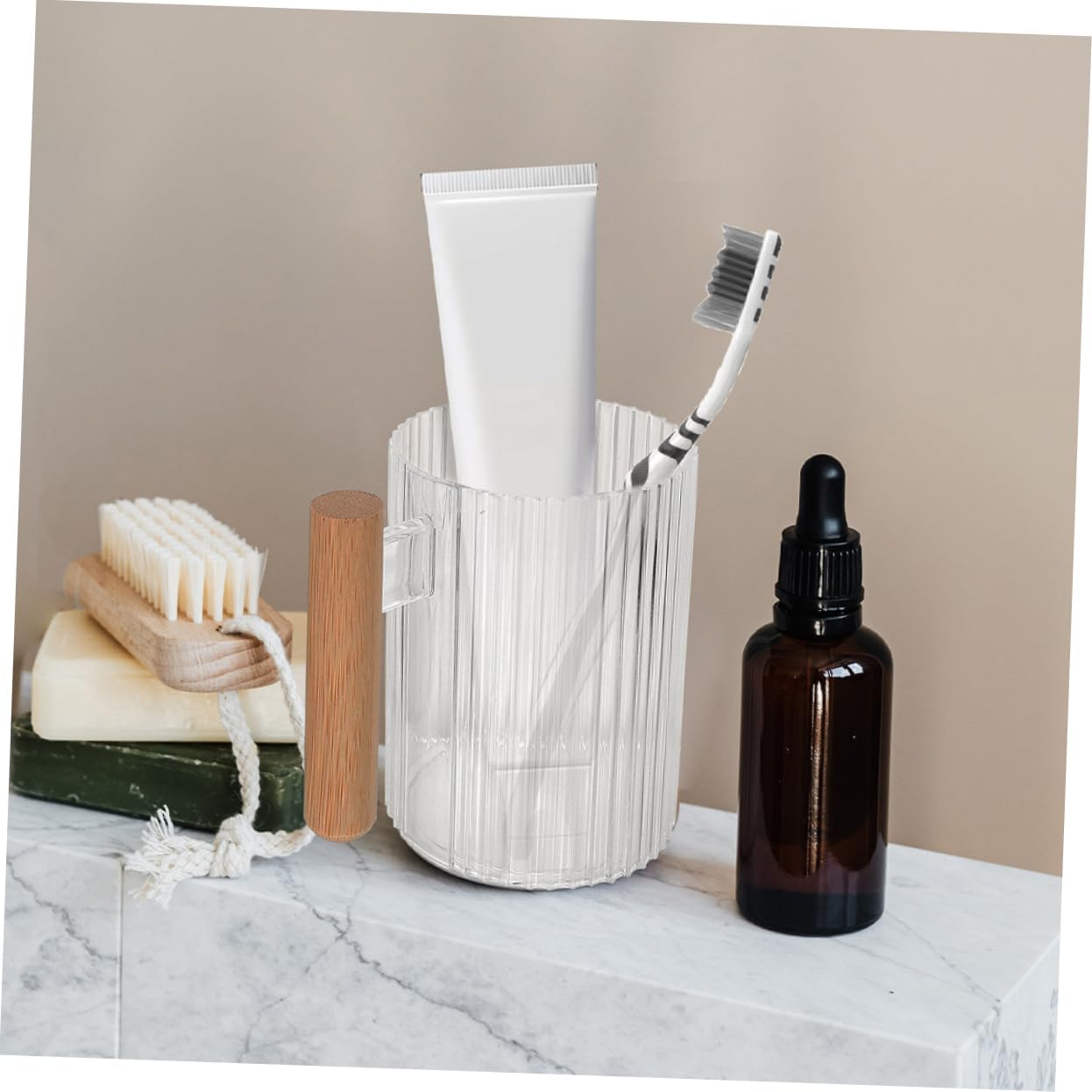 ULTECHNOVO 4Pcs Reusable Toothbrush Holder Cups