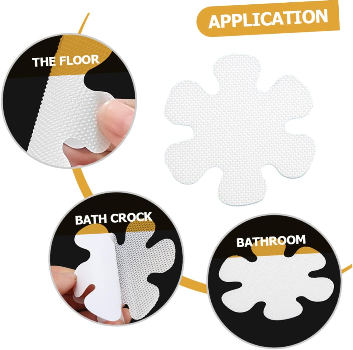 1Set Flower Non-Slip Bath Stickers for Safety