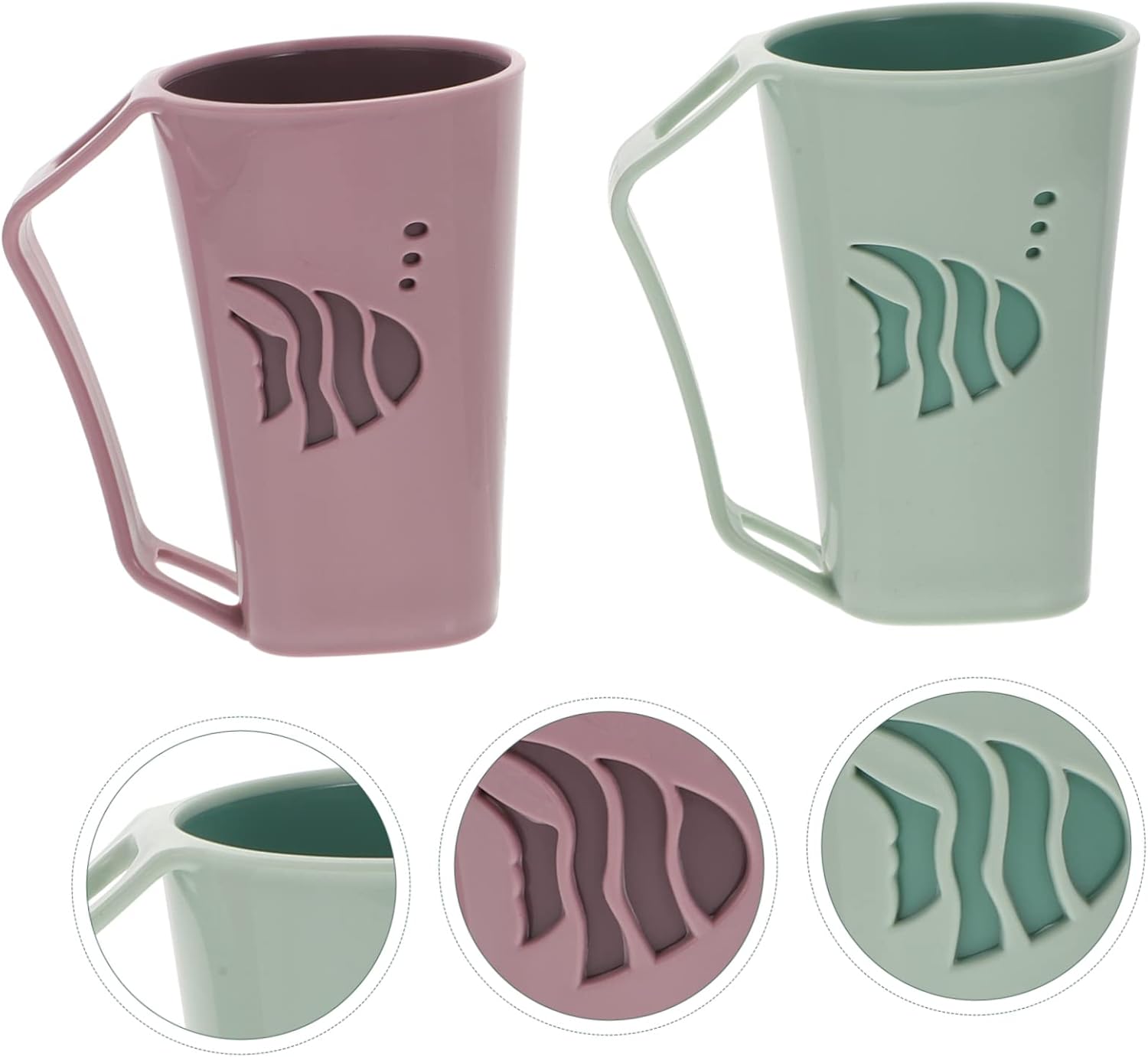 Hemoton Reusable Toothbrush Holder Cups for Kids and Adults