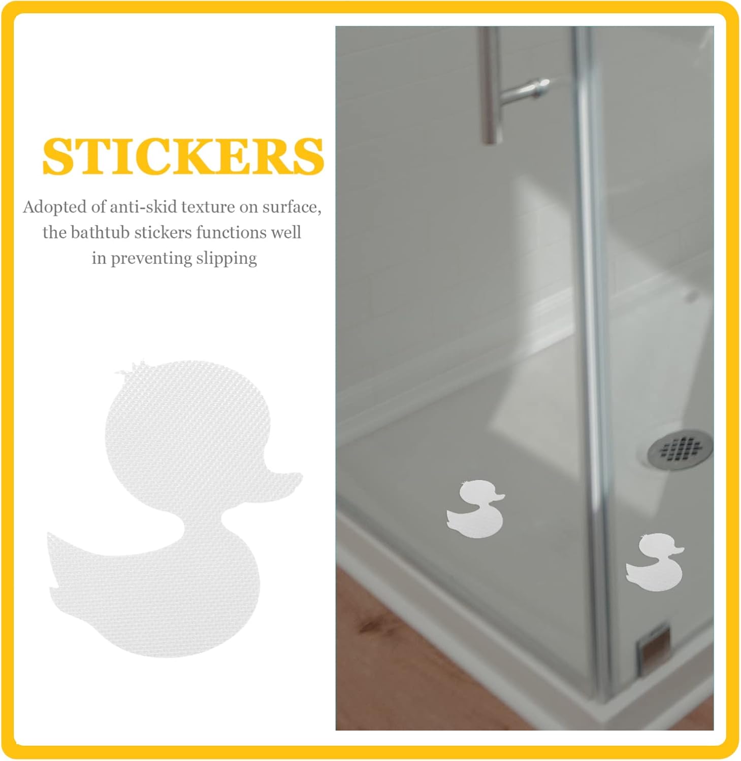 PATKAW Duck Shape Non-Slip Bathtub Stickers Set