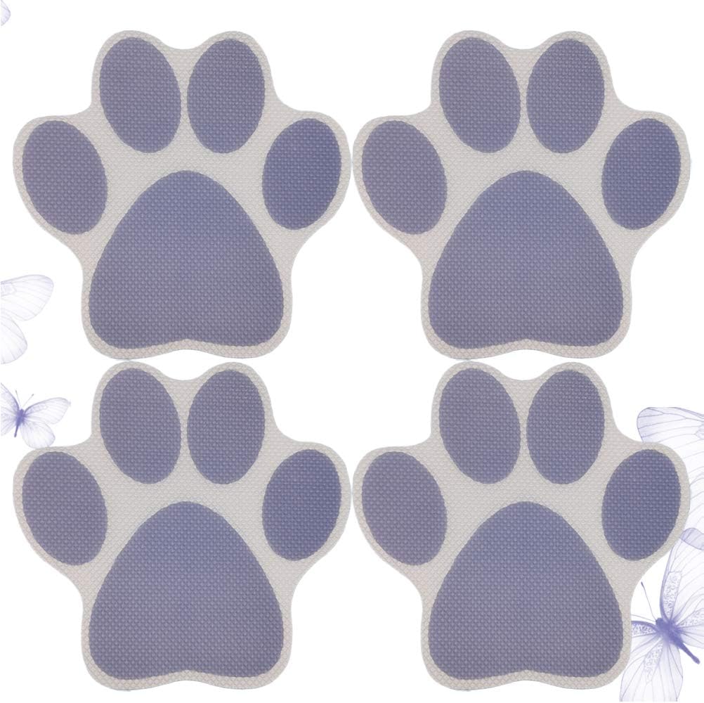 Cabilock 4pcs Cartoon Dog Footprint Bath Stickers - Safe and Fun for Kids