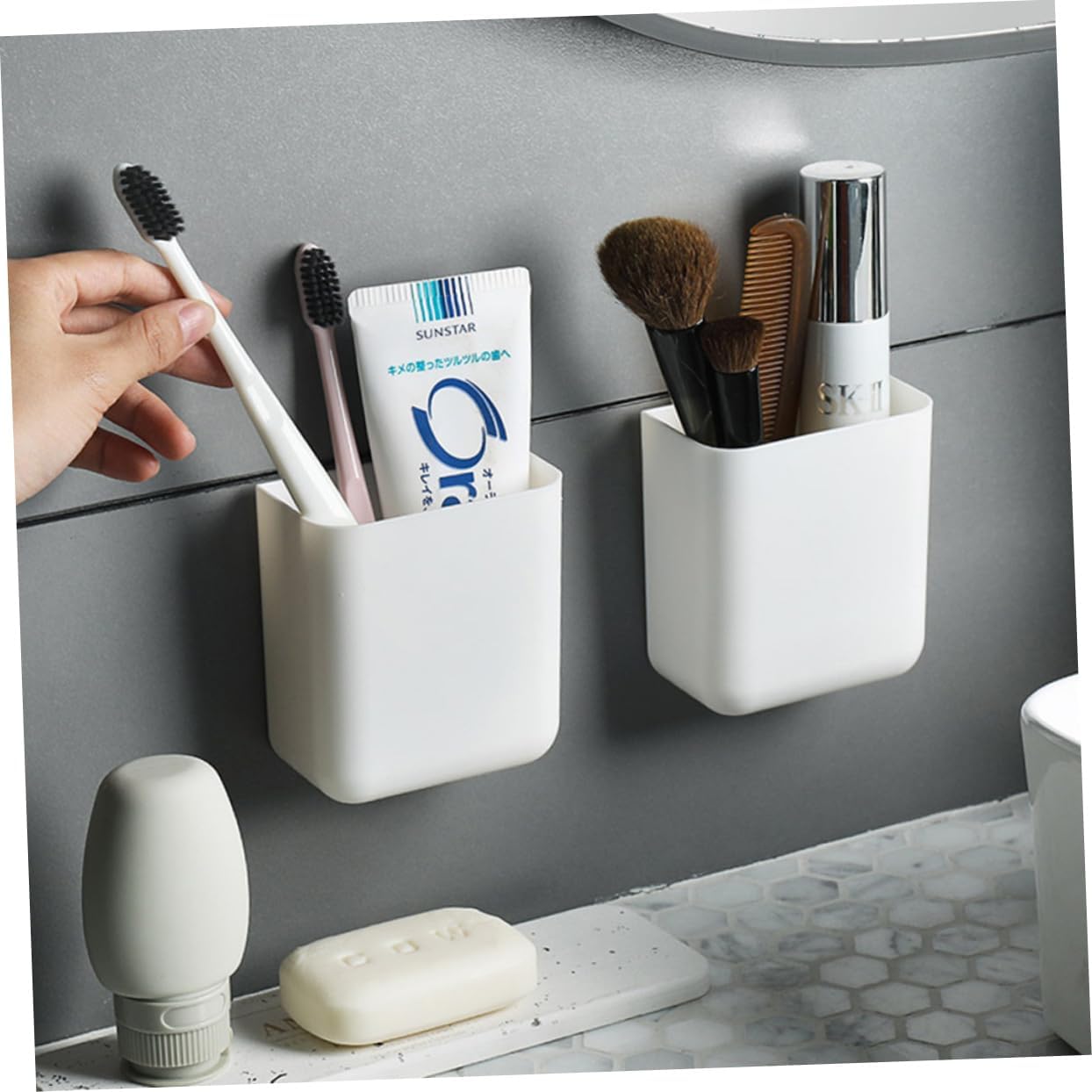 ABOOFAN Wall Mounted Toothbrush Holder