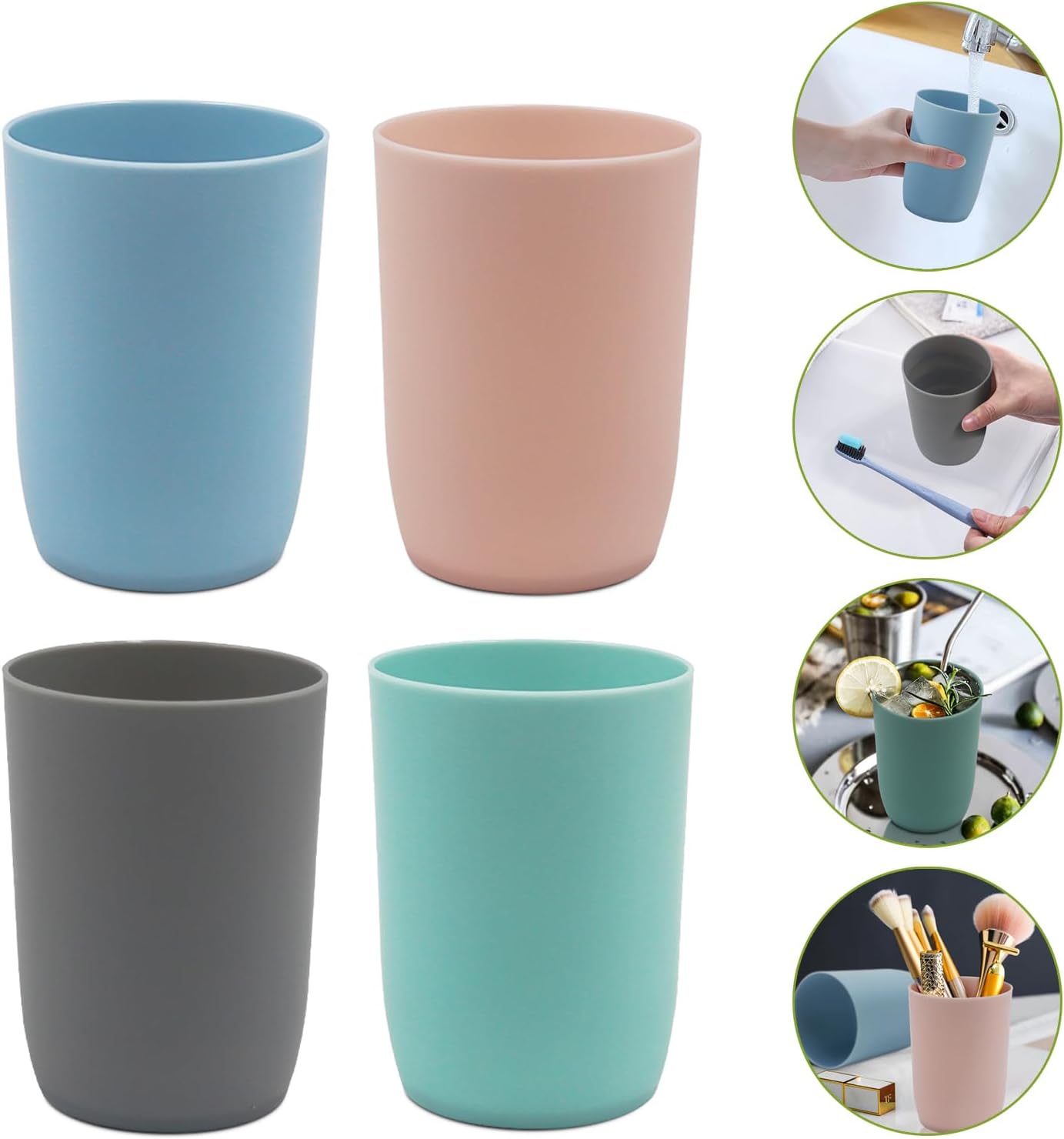 YIK TUNG 4-Pack Stackable Bathroom Cups