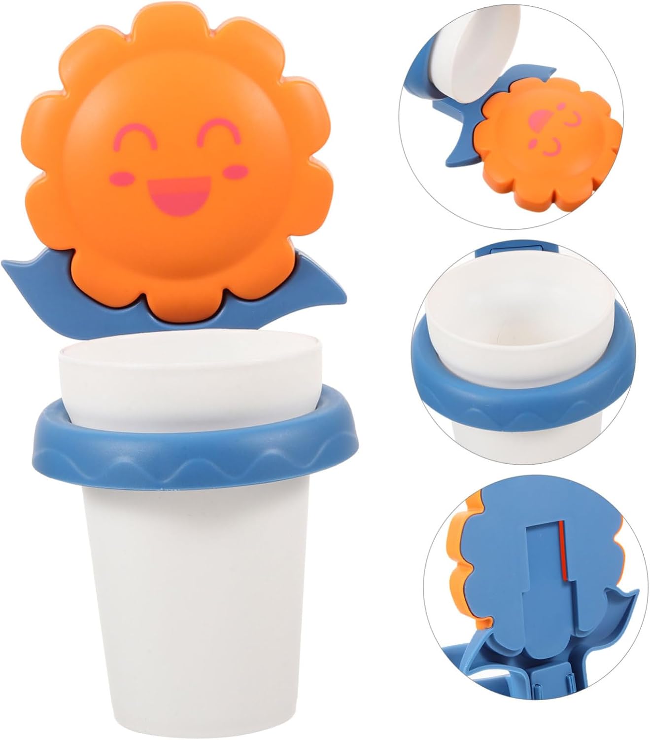 Cartoon Toothbrush Cup Organizer Wall Mount