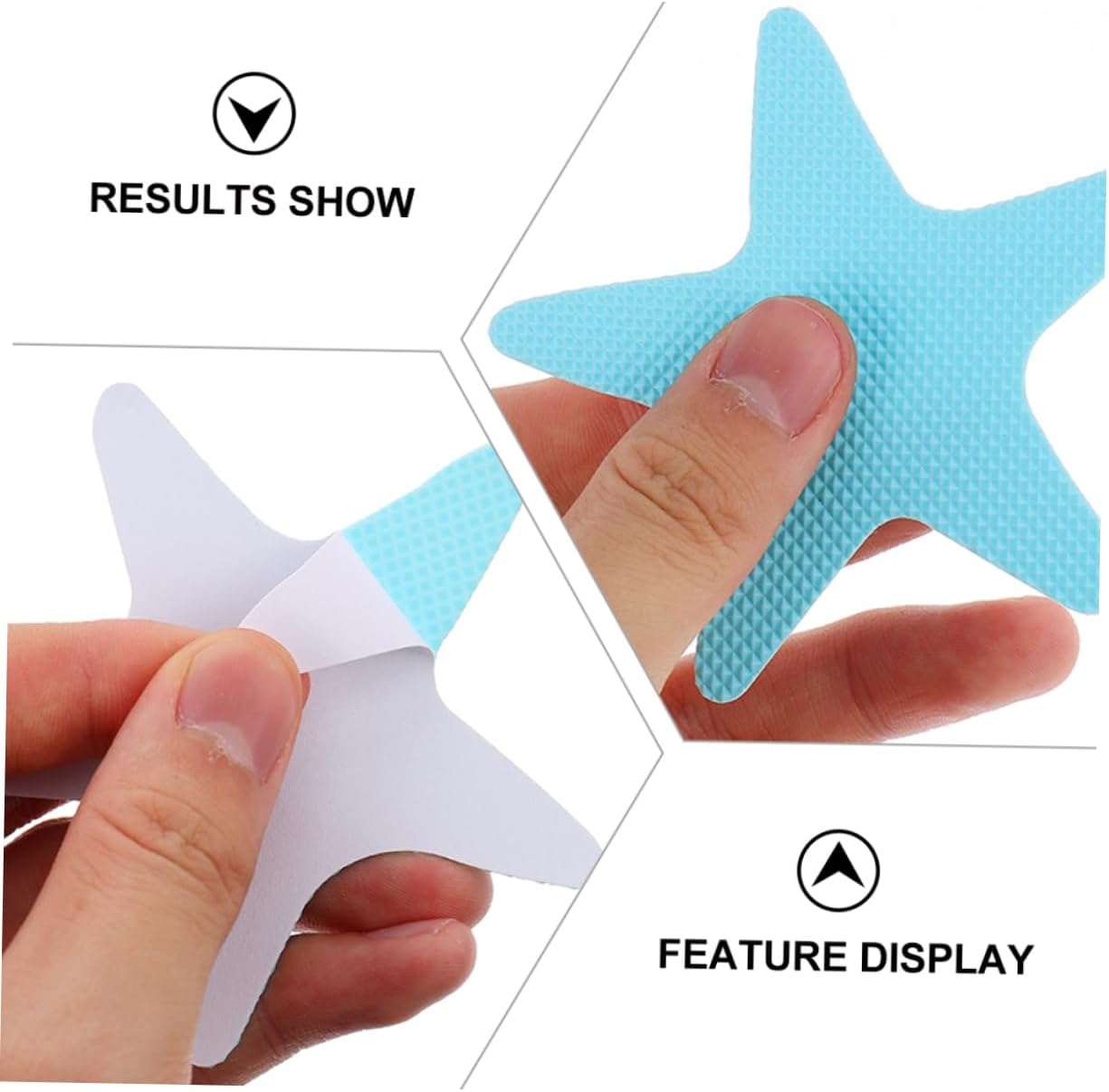 PRETYZOOM 40pcs Star Shape Non-Skid Traction Stickers for Bath and Shower