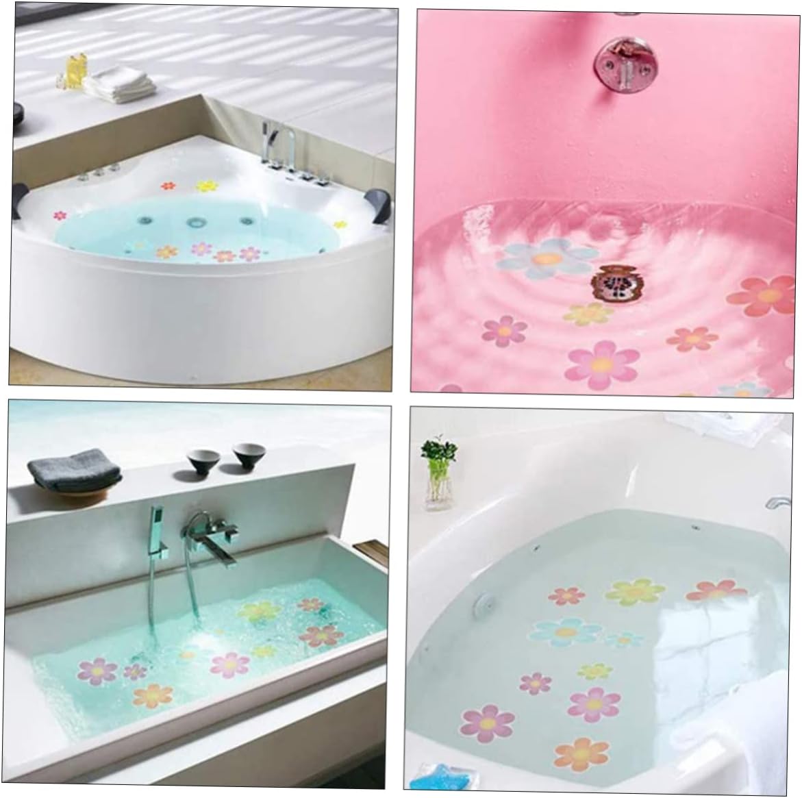 ABOOFAN Anti-Slip Bath Tub Stickers Daisy Pattern