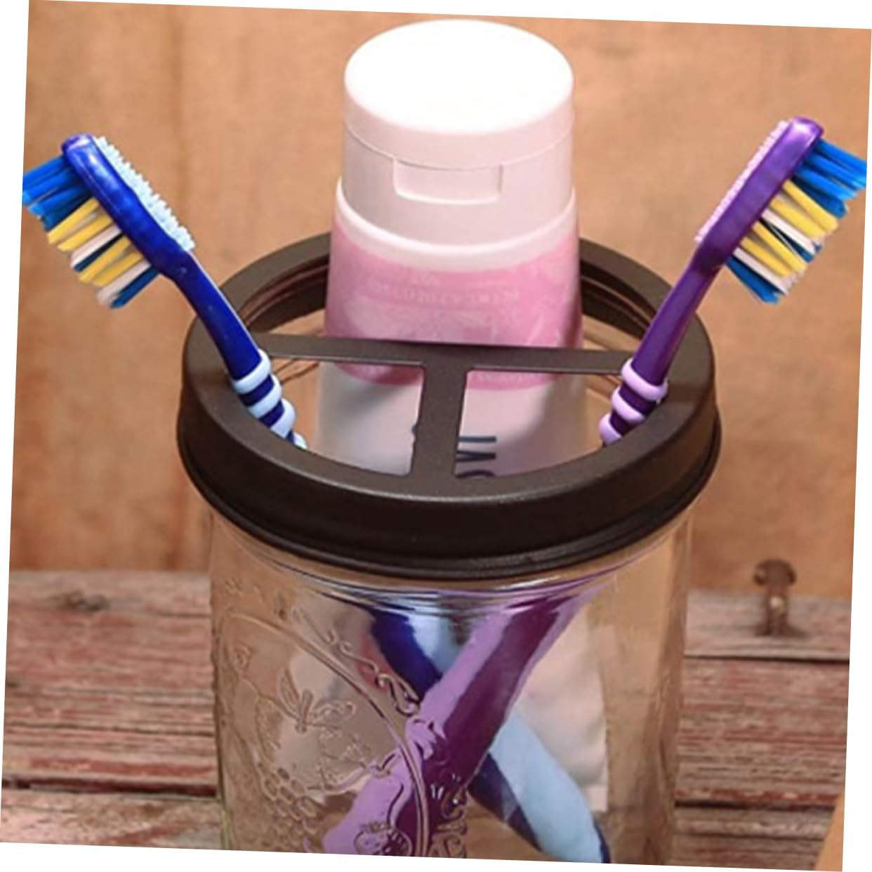 Luxshiny 4PCS Stainless Steel Jar Lids for Bathroom