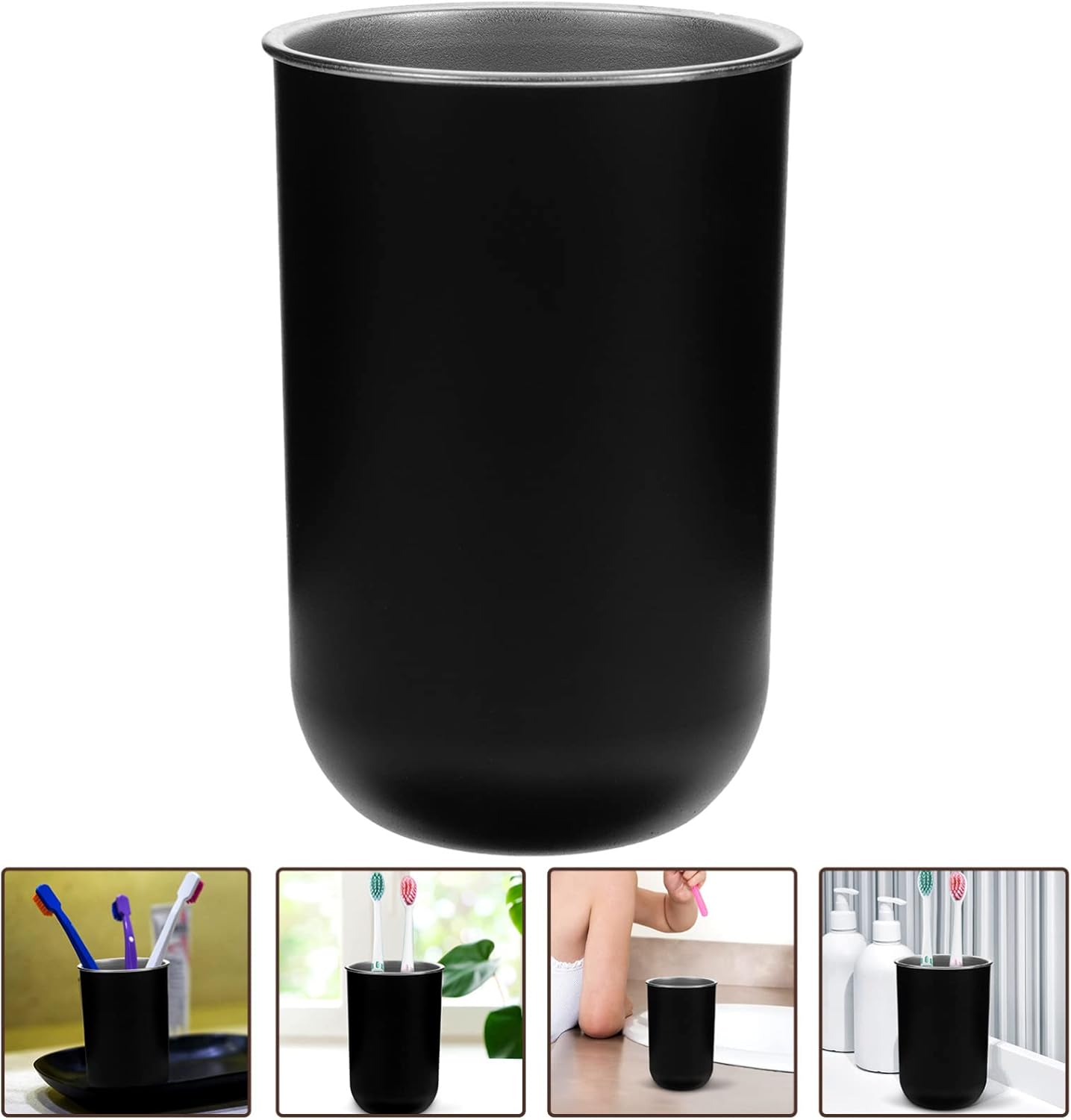 Stainless Steel Toothbrush Cup Holder for Home Hotel Travel