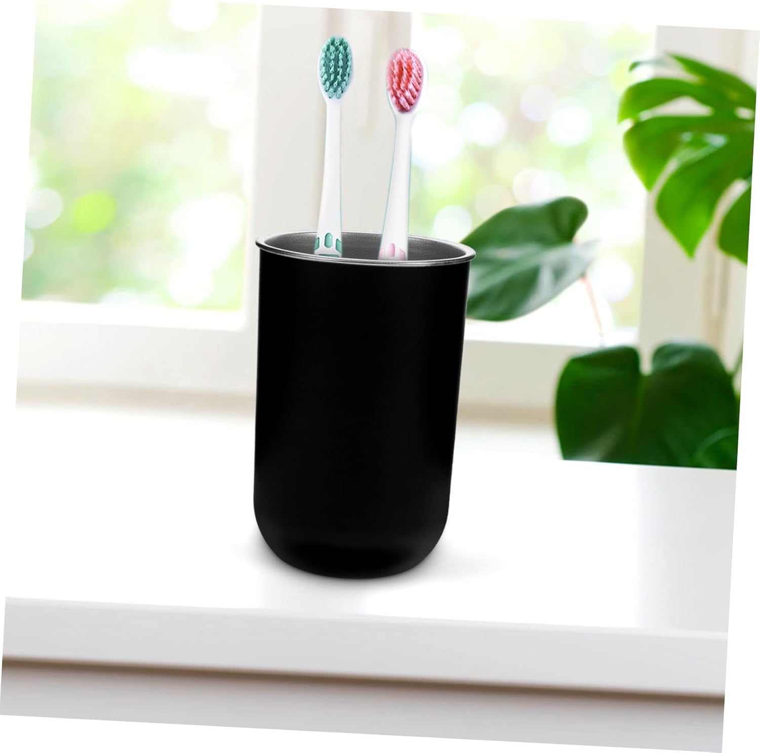 Zerodeko 2pcs Stainless Steel Toothbrush Cup Holder