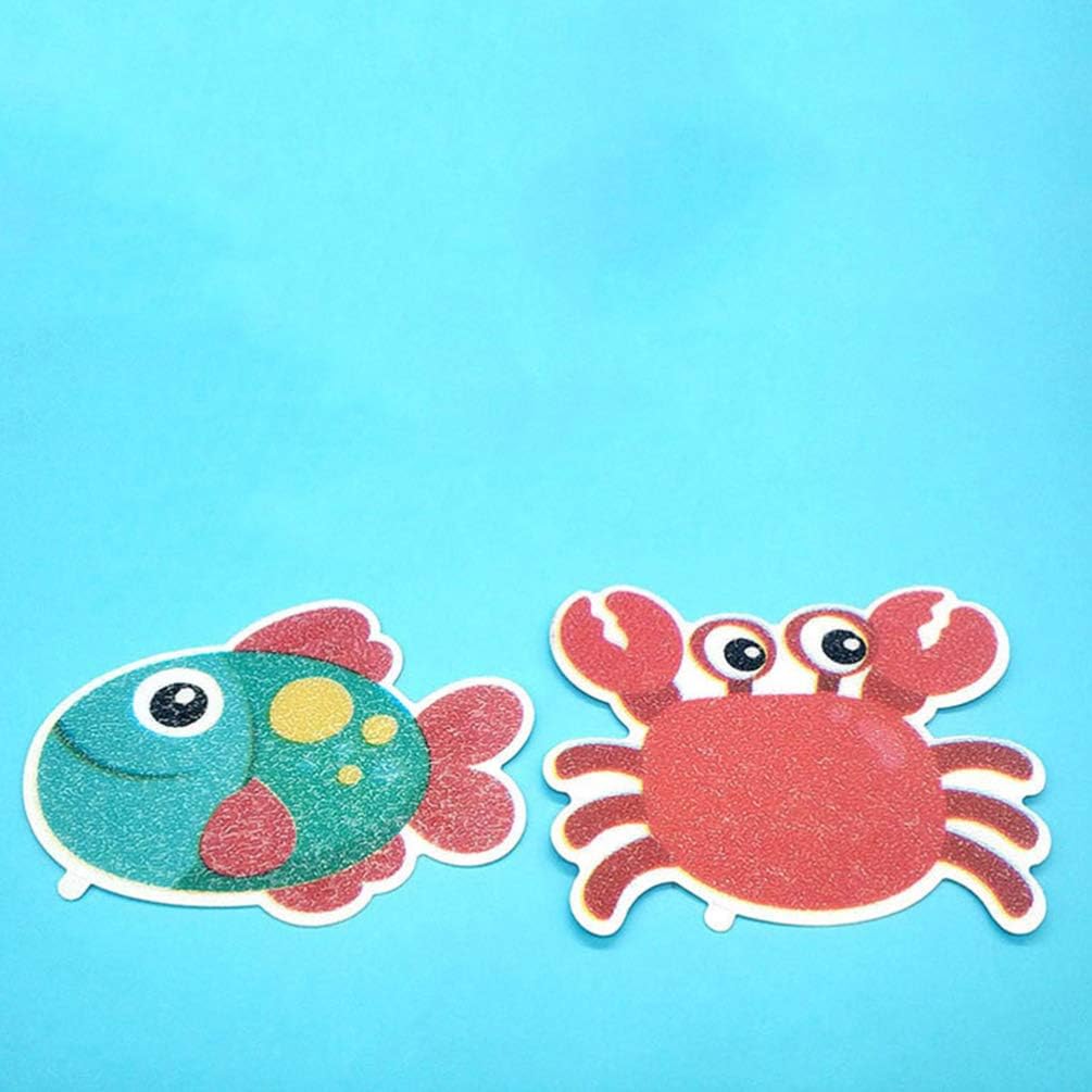 Cabilock 5pcs Non-Slip Bathtub Stickers with Crab Design