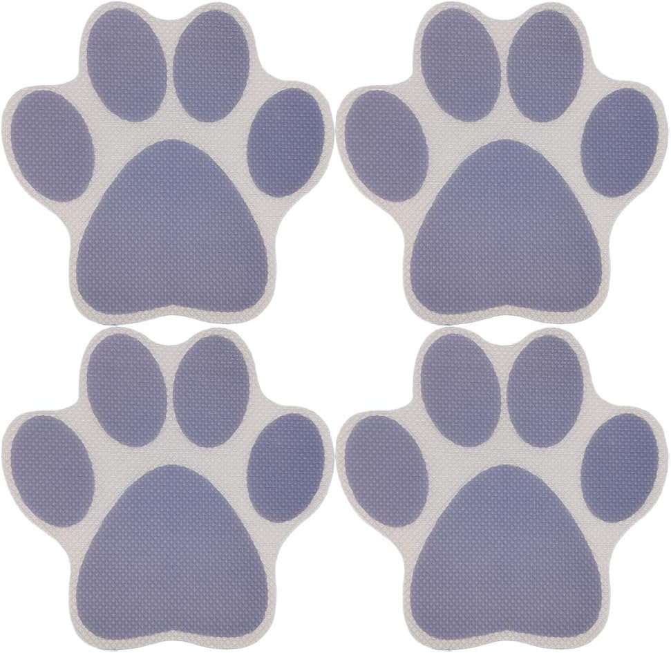 Cabilock 4pcs Cartoon Dog Footprint Bath Stickers - Safe and Fun for Kids