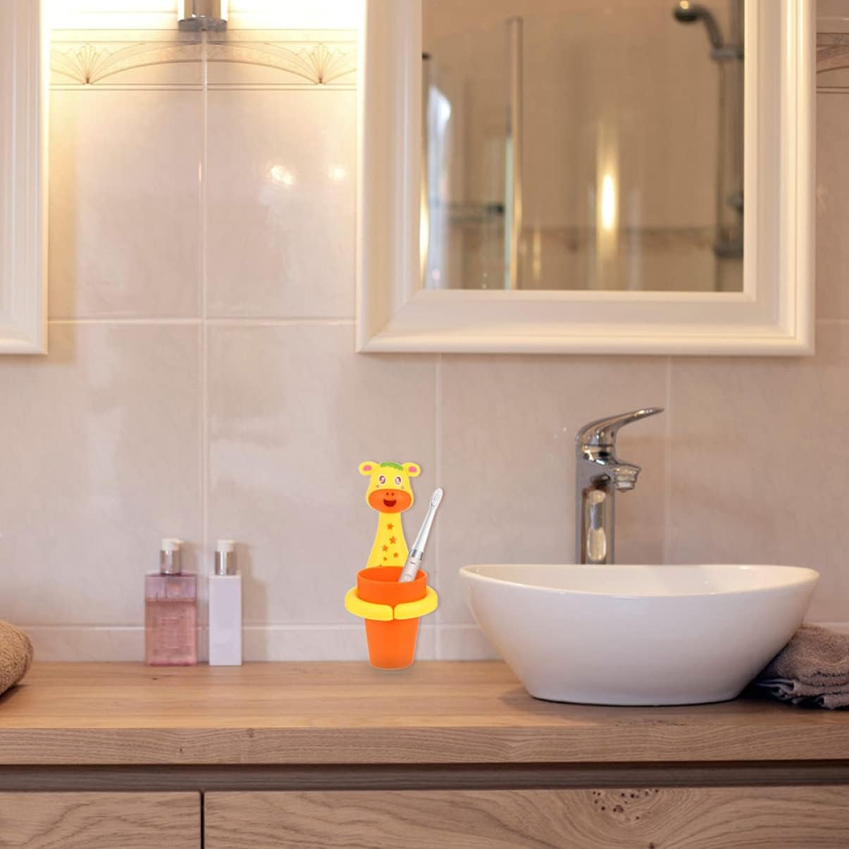 Cabilock Cartoon Animal Toothbrush Holder 2 Sets