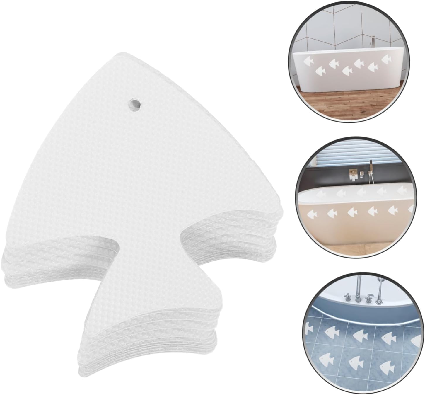 ABOOFAN 12PCS Non-Slip Bath Tub Stickers Fish Shape Decals