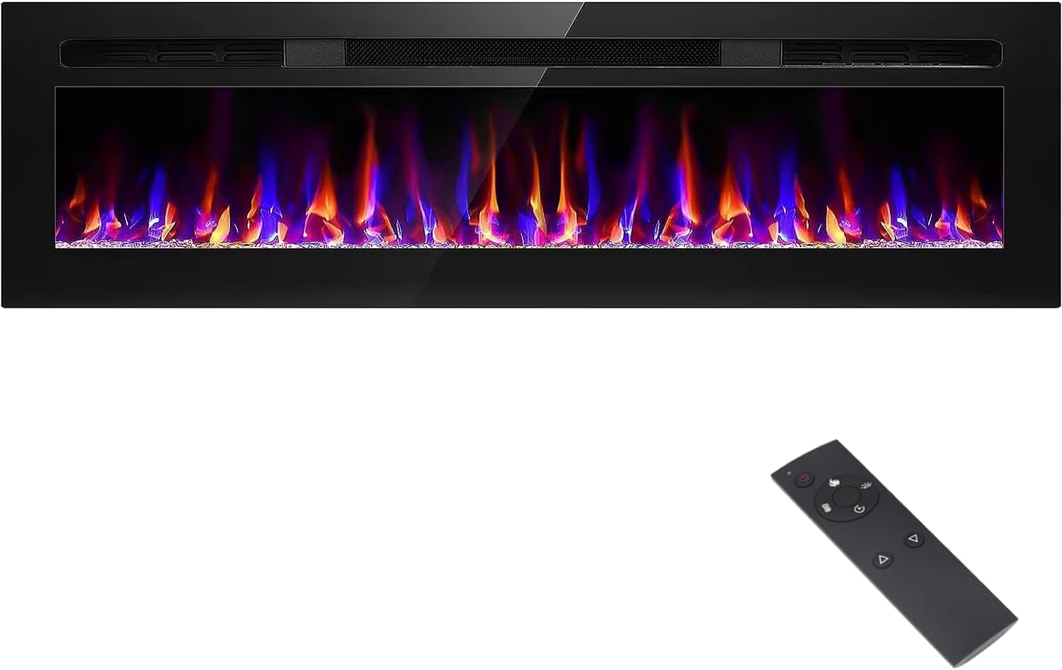 68 Inch Electric Fireplace with Timer and Remote Control
