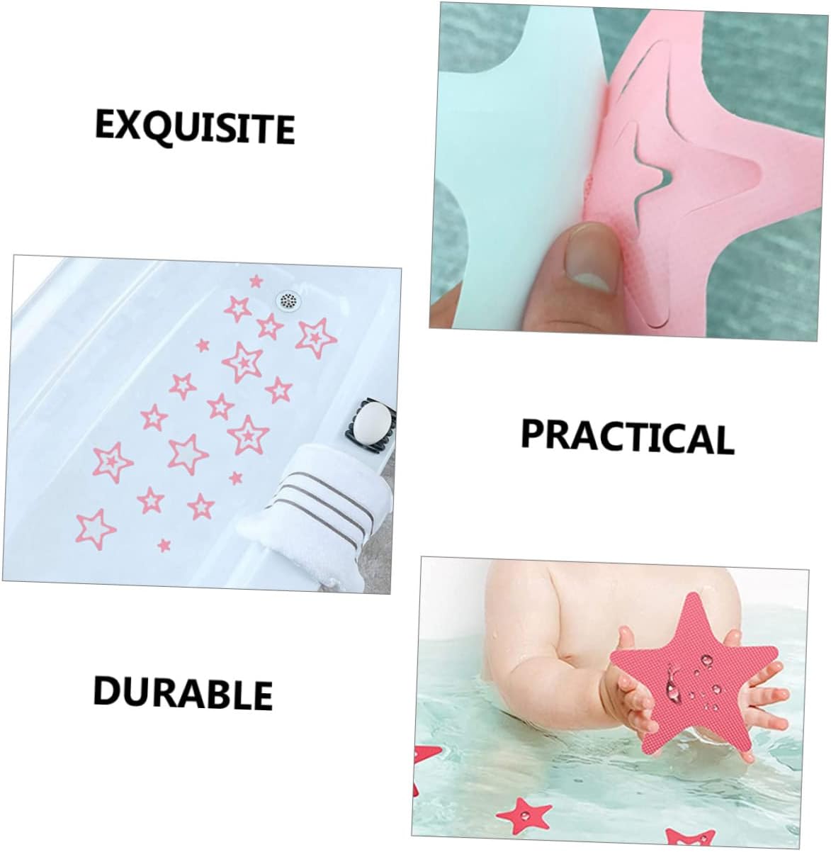Yardenfun 12Pcs Star Shape Non-Slip Bath Stickers