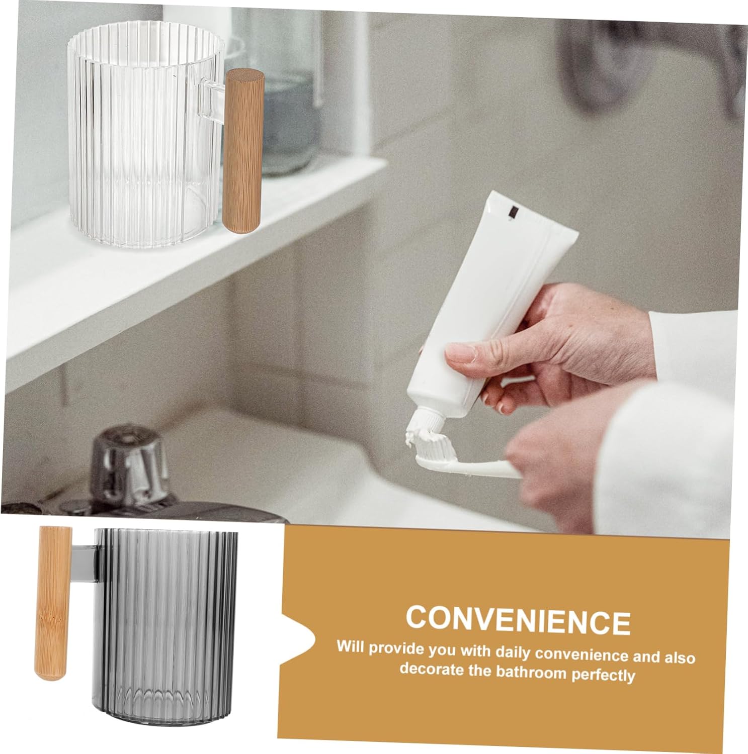 ULTECHNOVO 4Pcs Reusable Toothbrush Cups