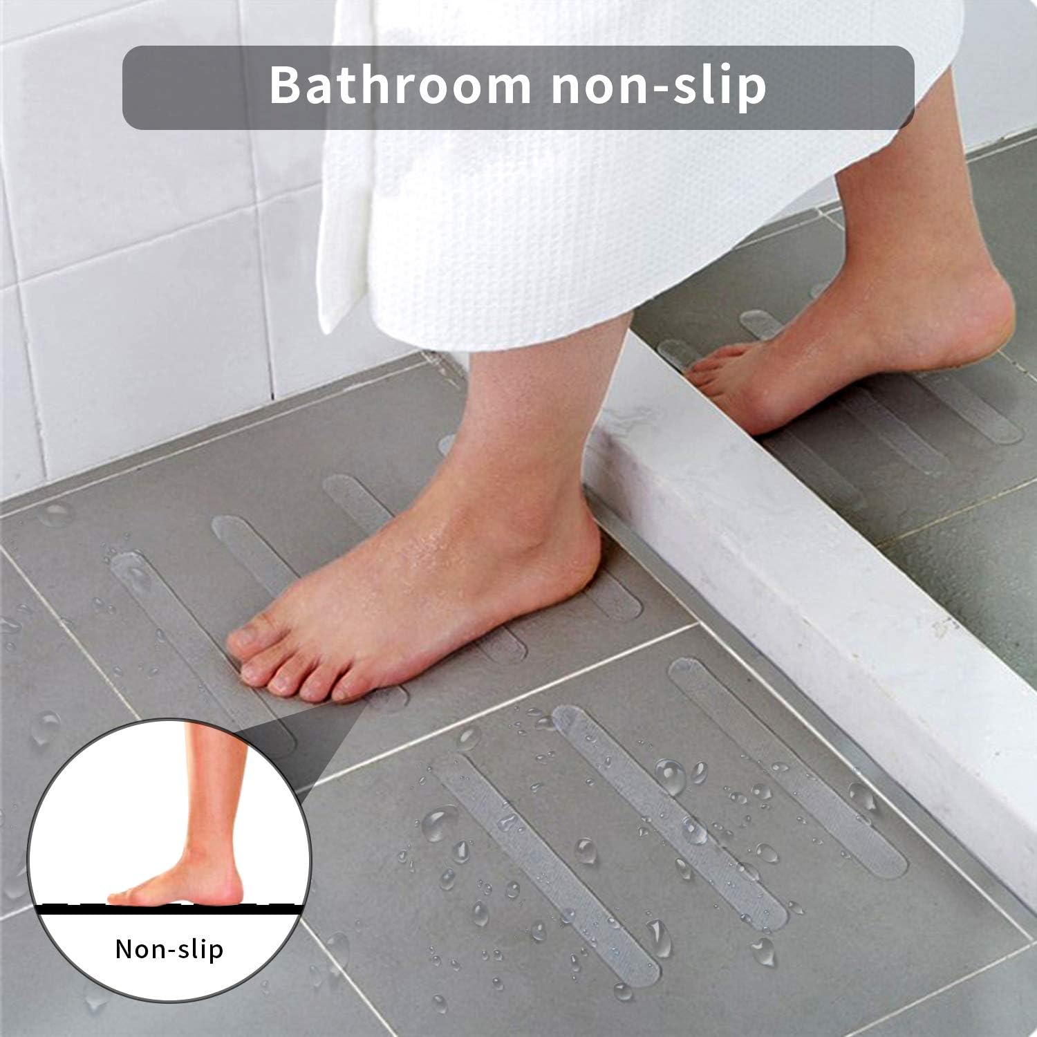 BSTYZYF Non Slip Stickers 24PCS for Safety in Bath and Kitchen