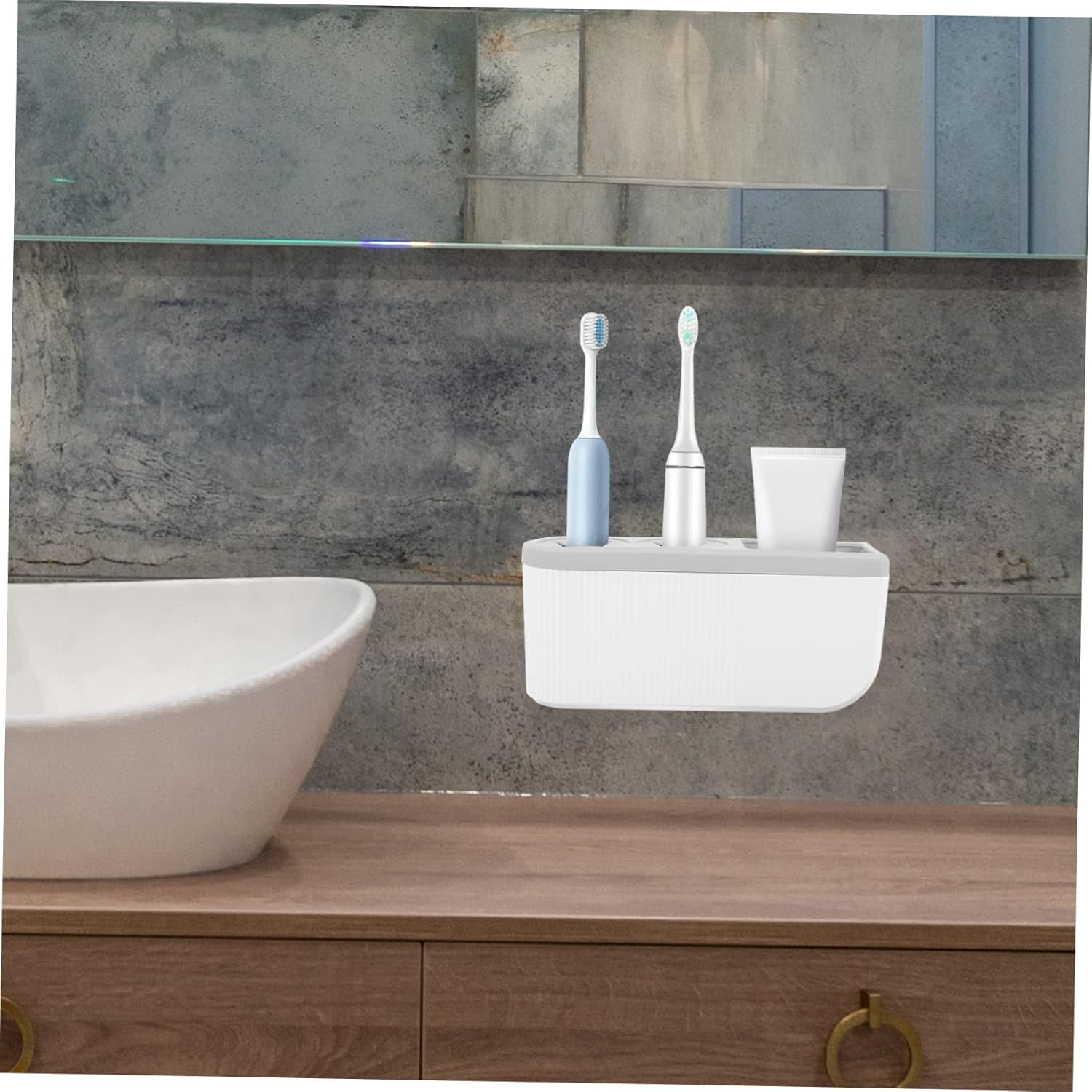 IWOWHERO Wall Mounted Toothbrush Holder