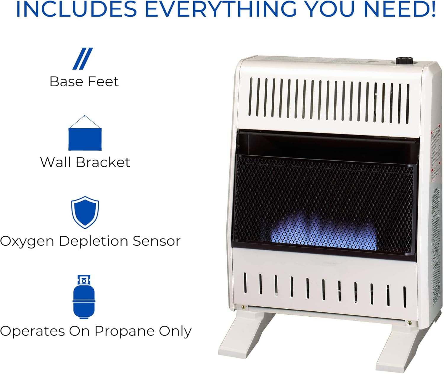 ProCom ML200TBA-B Ventless Propane Blue Flame Space Heater 1