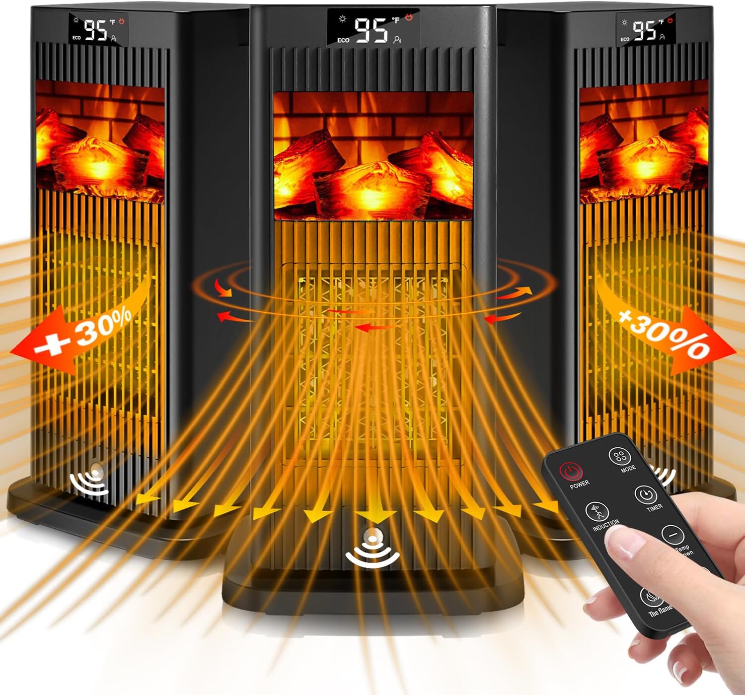 Ravensburge Space Heater with 3D Flame Effect