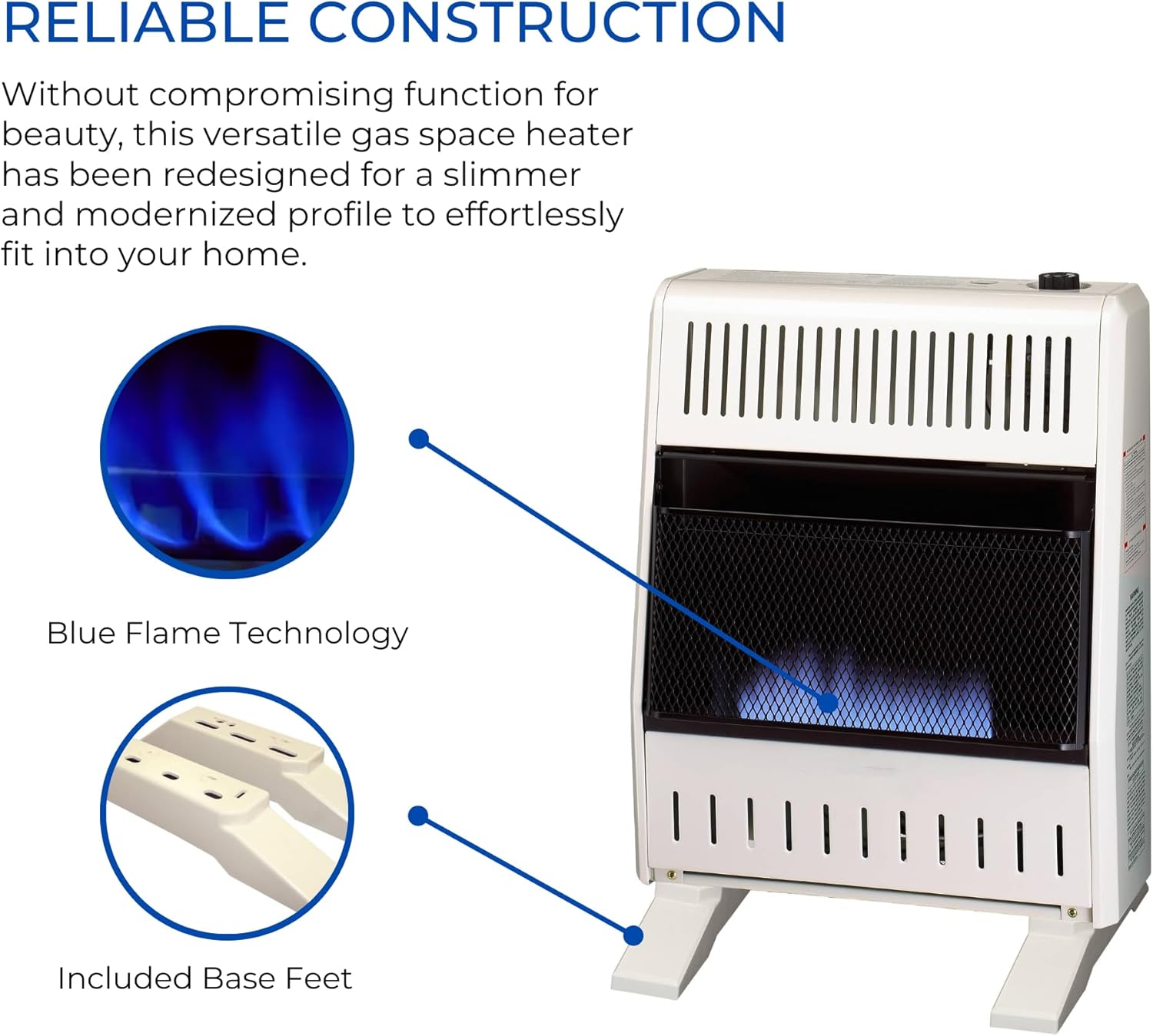ProCom ML200TBA-B Ventless Propane Blue Flame Space Heater 1