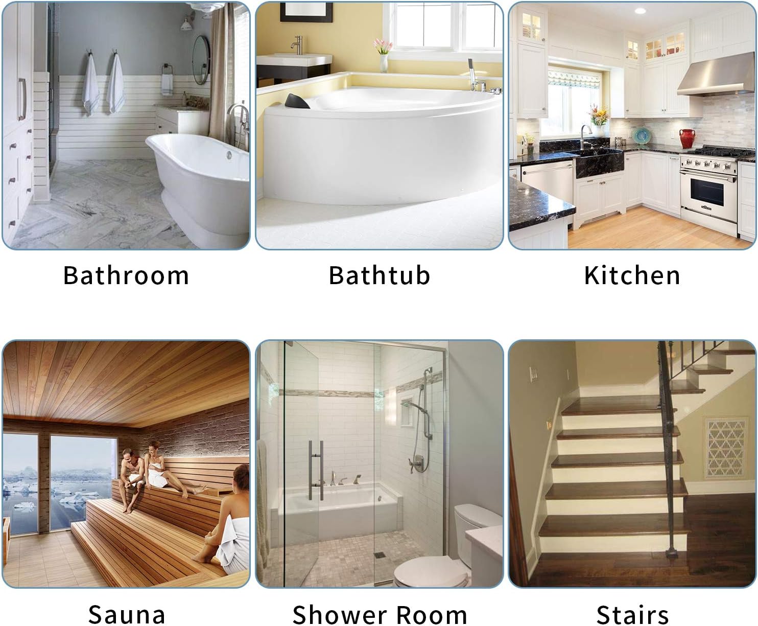 BSTYZYF Non Slip Stickers 24PCS for Safety in Bath and Kitchen