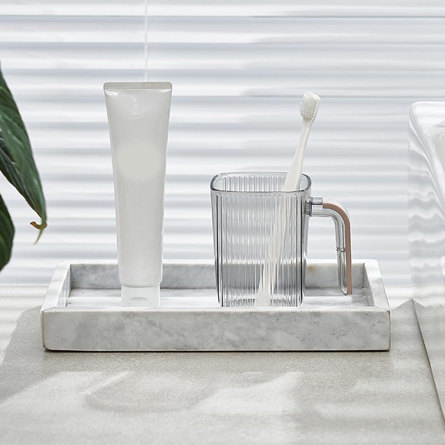 Cyrank Toothbrush Cup with Handle - Reusable and Unbreakable