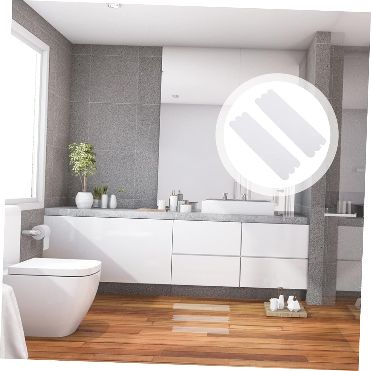 36pcs Transparent Non-Slip Stickers for Bathtubs Showers