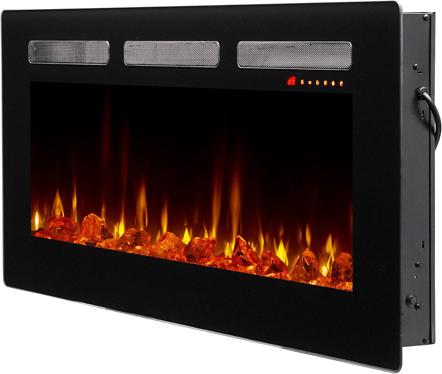 Dimplex Sierra 48 Electric Fireplace Heater - 1400W Wall Mounted Black