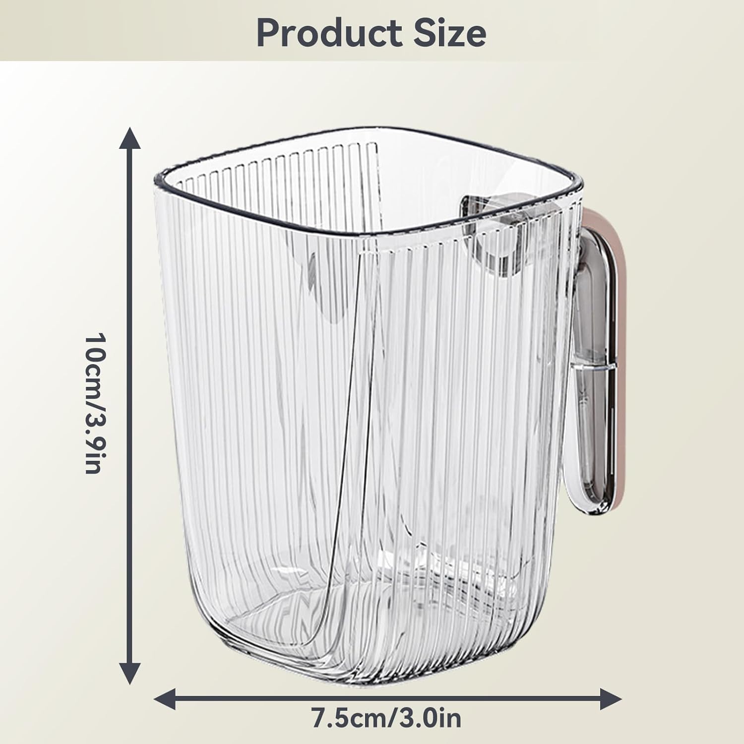 Cyrank Toothbrush Cup with Handle - Reusable and Unbreakable