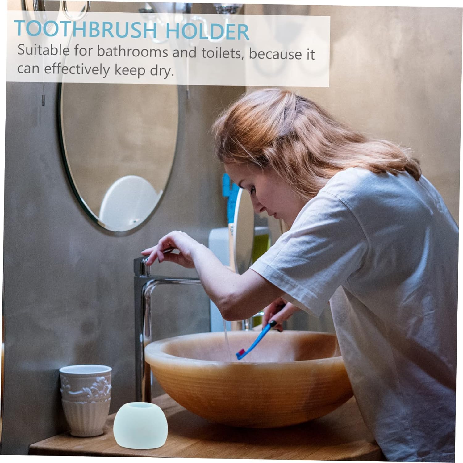 Diatomite Electric Toothbrush Holder 3-Piece Set