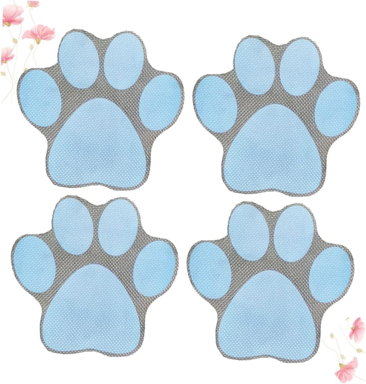 PRETYZOOM 4pcs Cartoon Dog Footprint Bathtub Decals