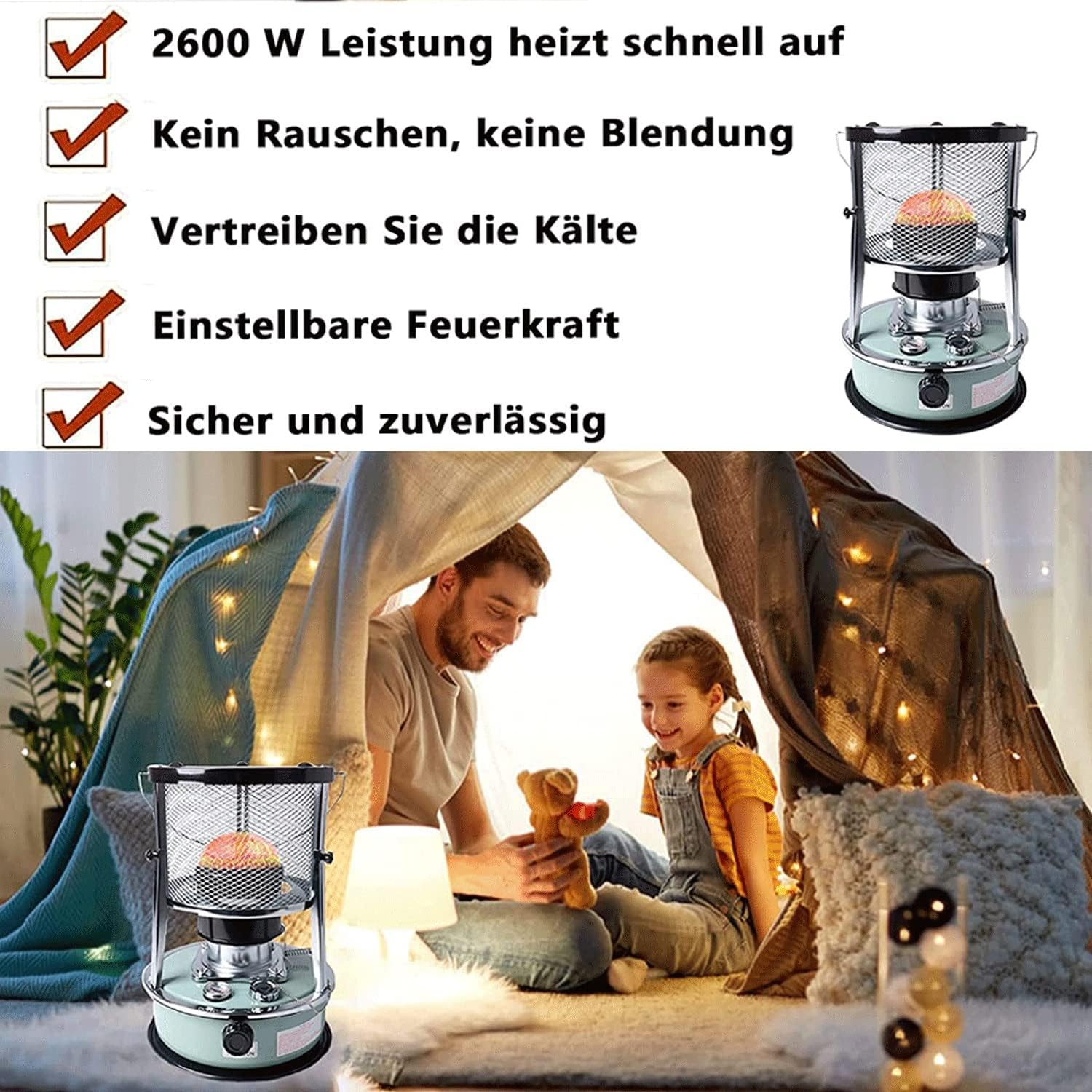 Yufenj Kerosene Heater Indoor Use 46L Portable