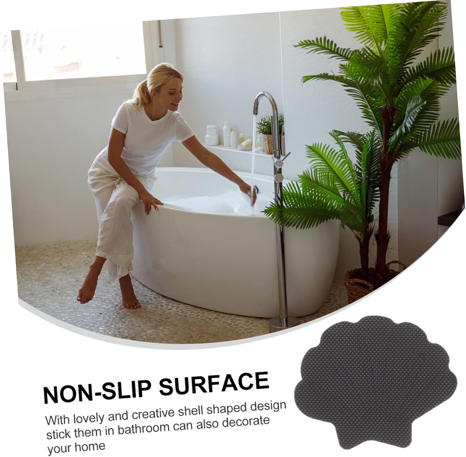 Non-Slip Shell Stickers for Bathtub Safety
