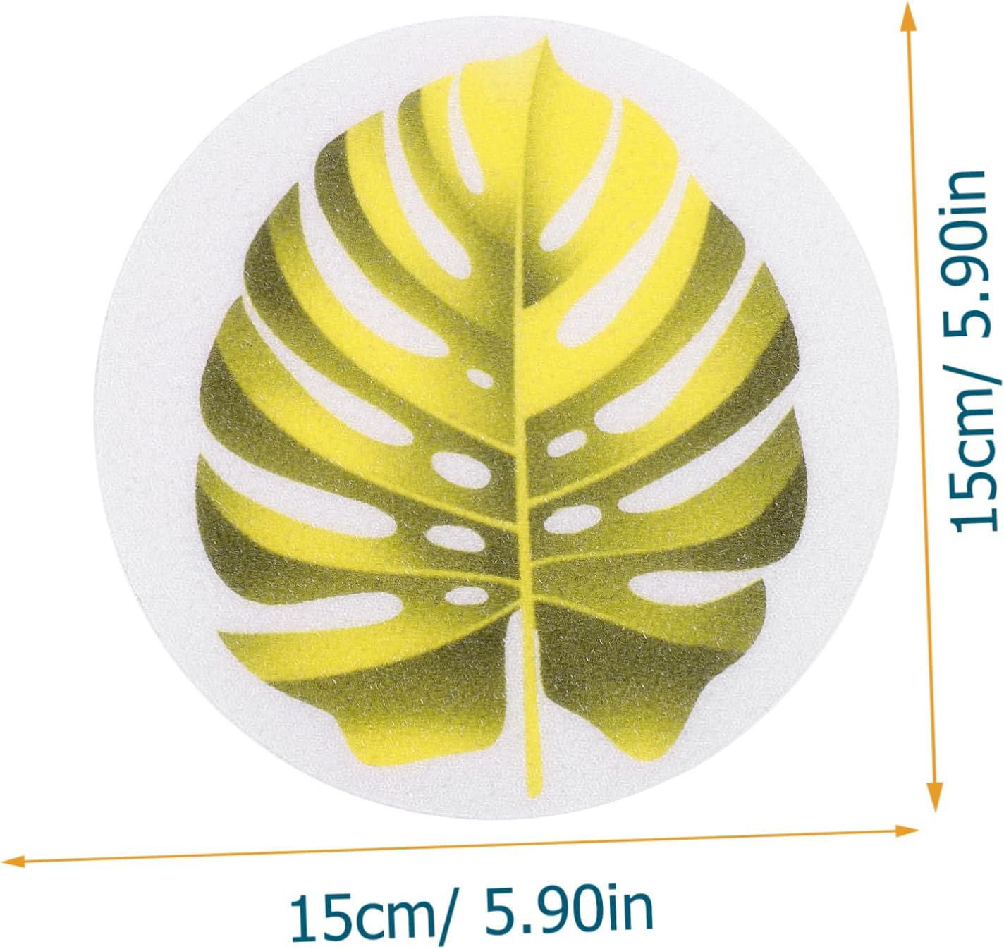 HOLIDYOYO 1Set Leaf Shape Non-Slip Bathtub Stickers