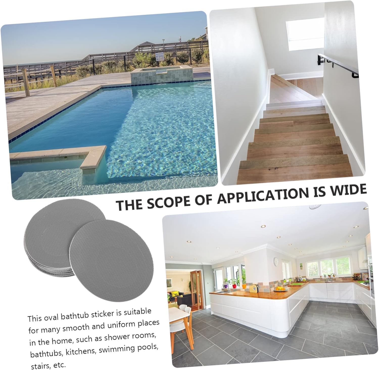 Non-Slip Bathtub Stickers 20 Sheets Sturdy Self-Adhesive